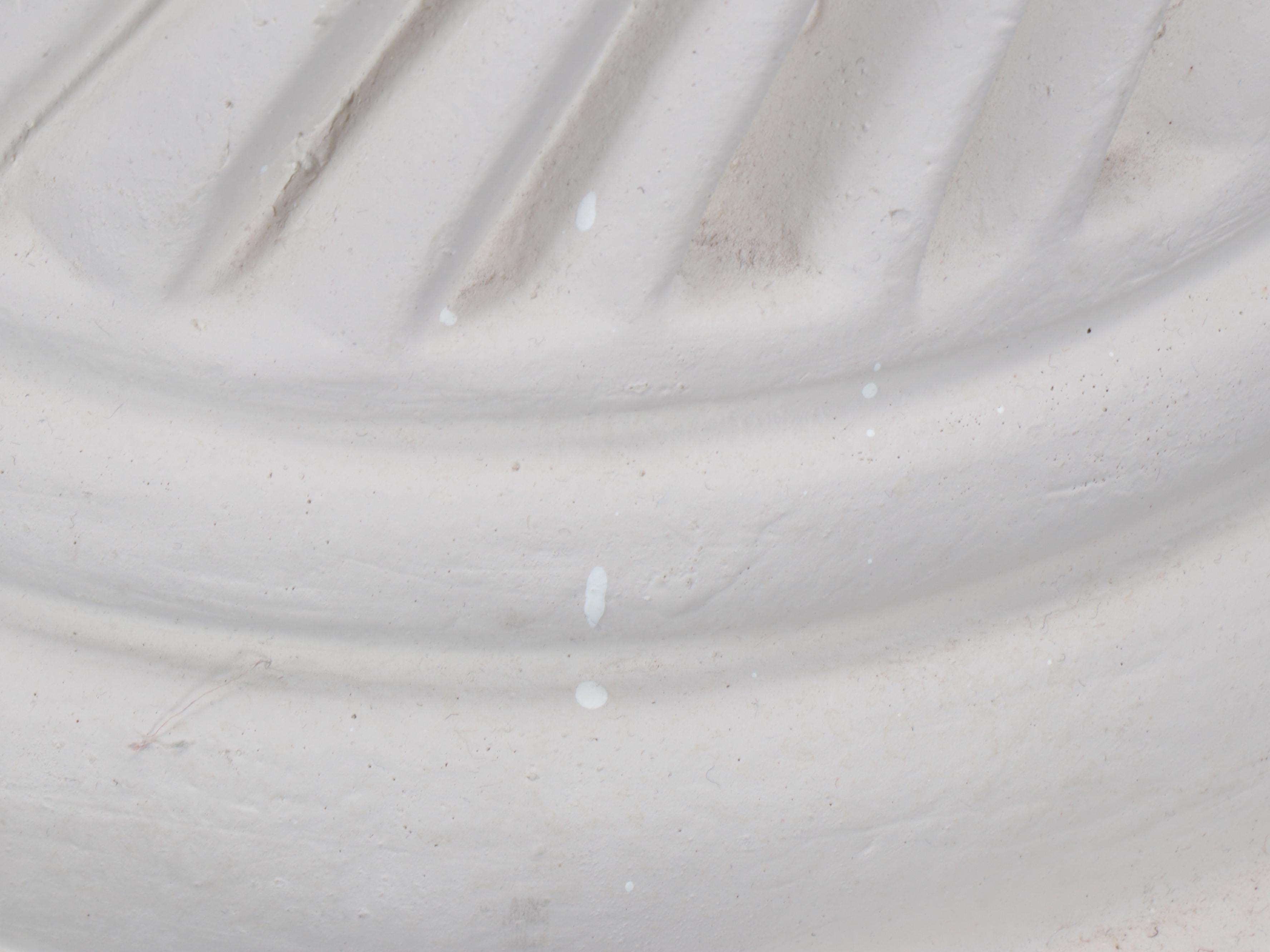 Mexican-Made Painted Cast Plaster Contemporary Pillar Plant Stand