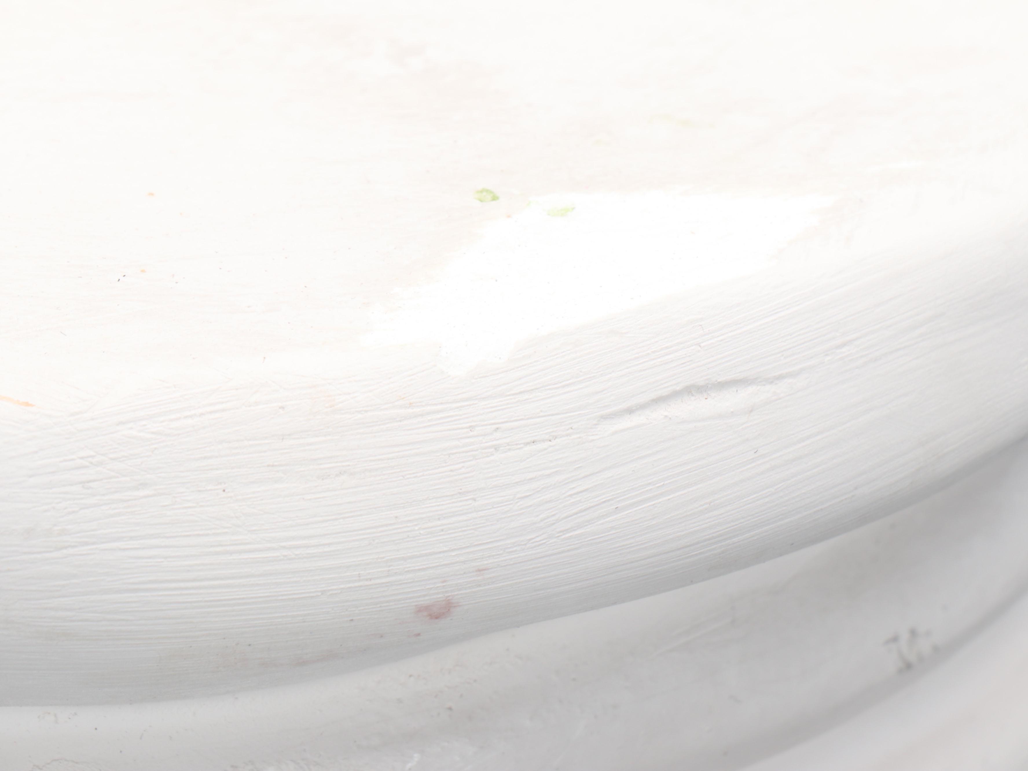 Mexican-Made Painted Cast Plaster Contemporary Pillar Plant Stand