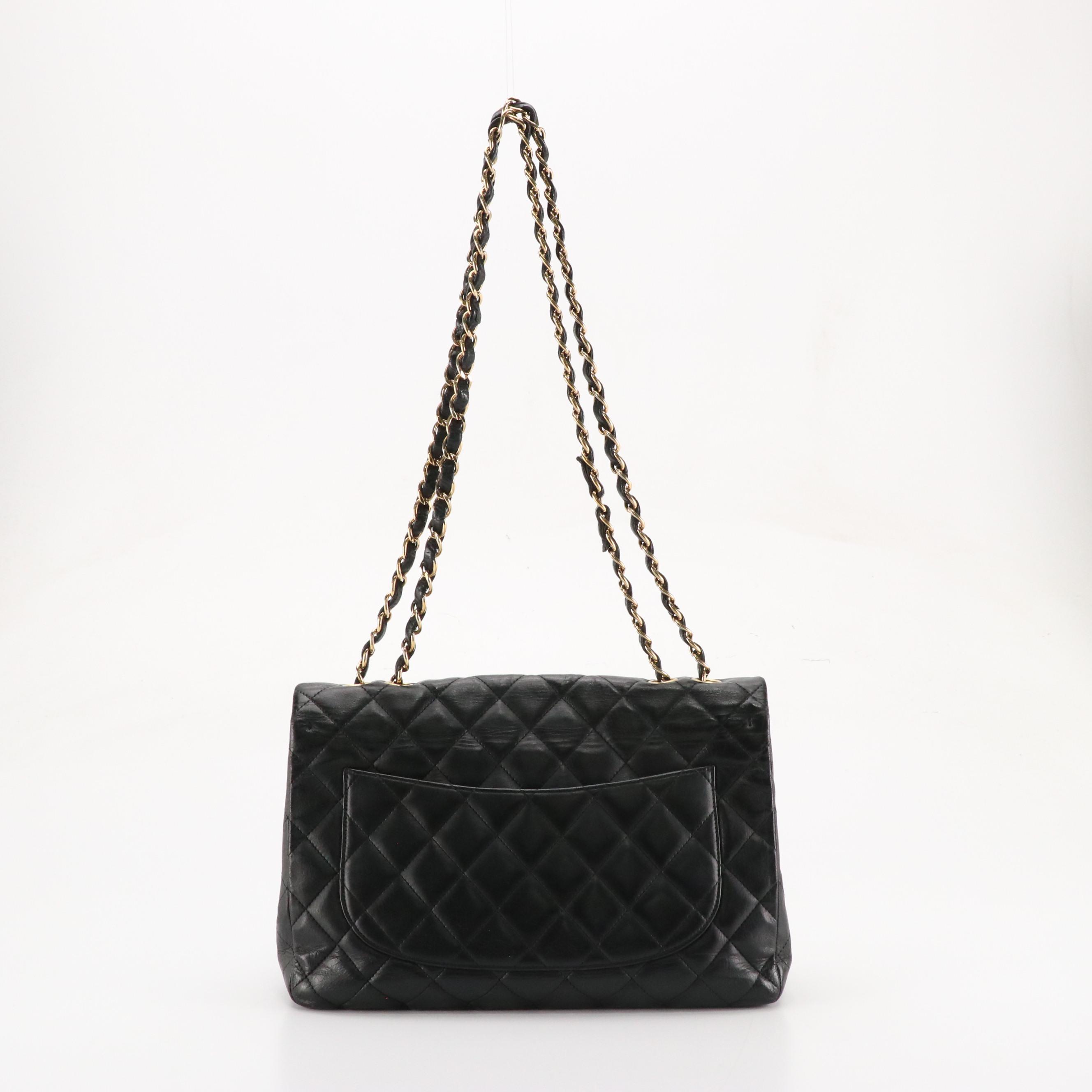 Chanel Flap Reissue Bag in Black Crinkled Calfskin