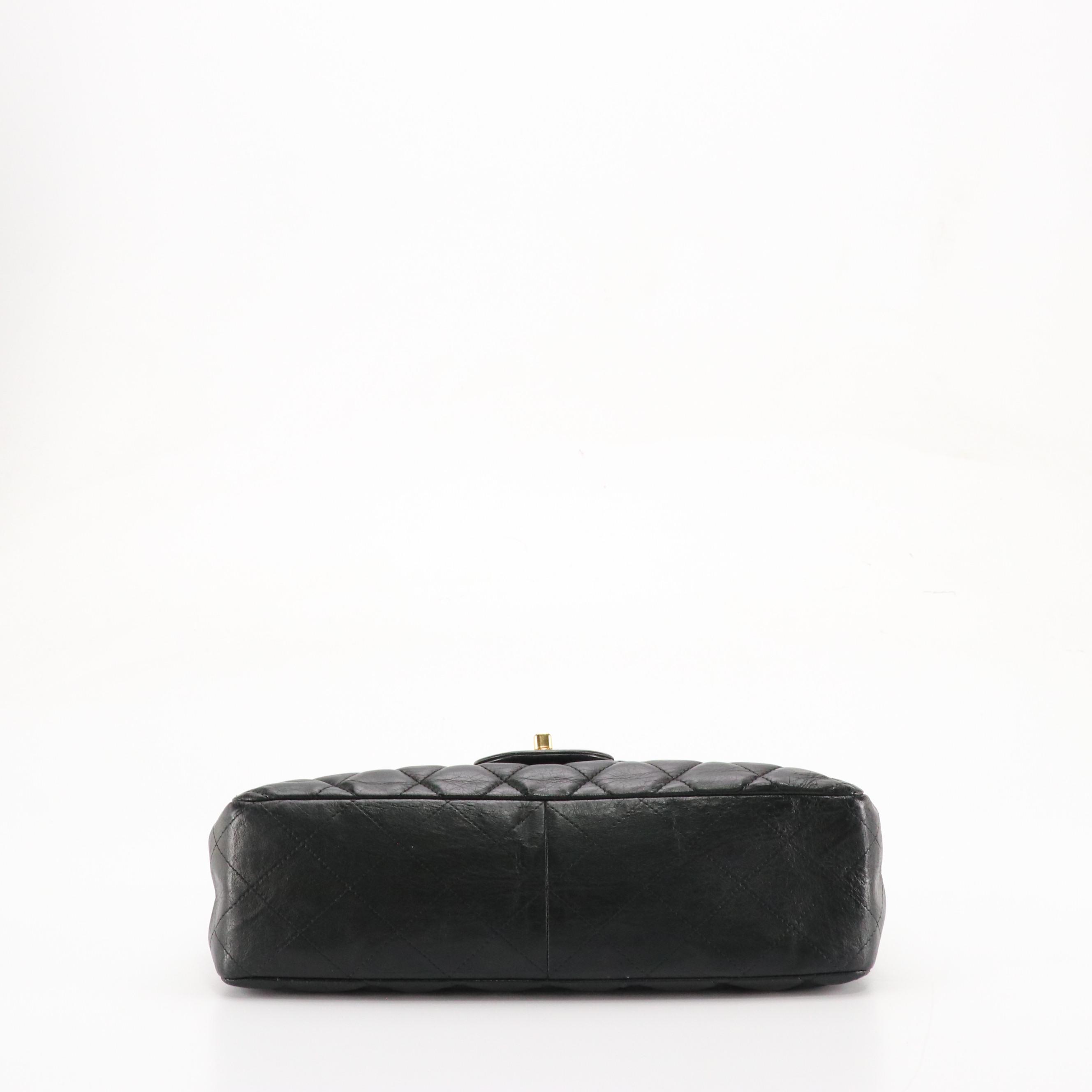Chanel Flap Reissue Bag in Black Crinkled Calfskin