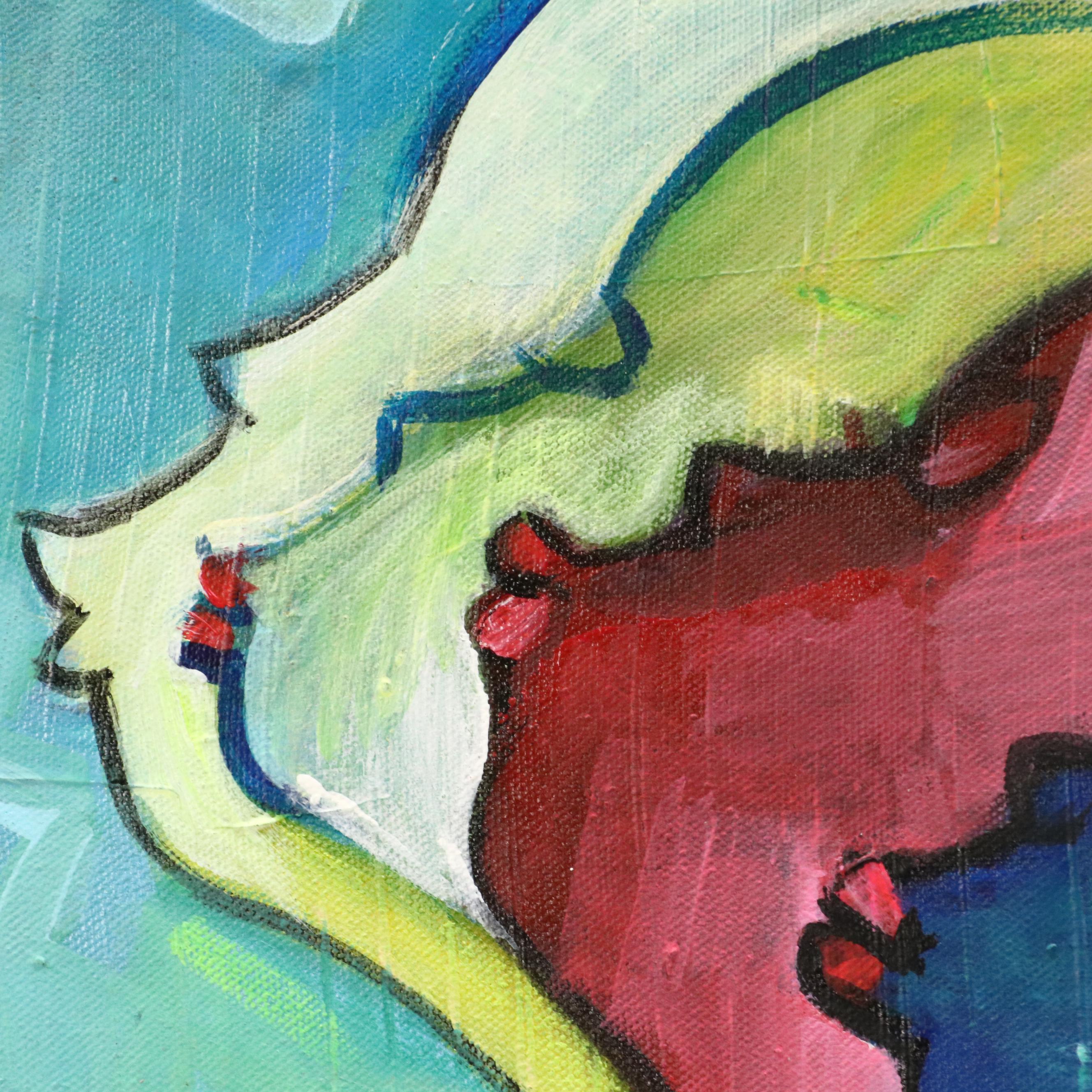 Ufuoma Evuarherhe Modernist Acrylic Painting "Prayers," 2022