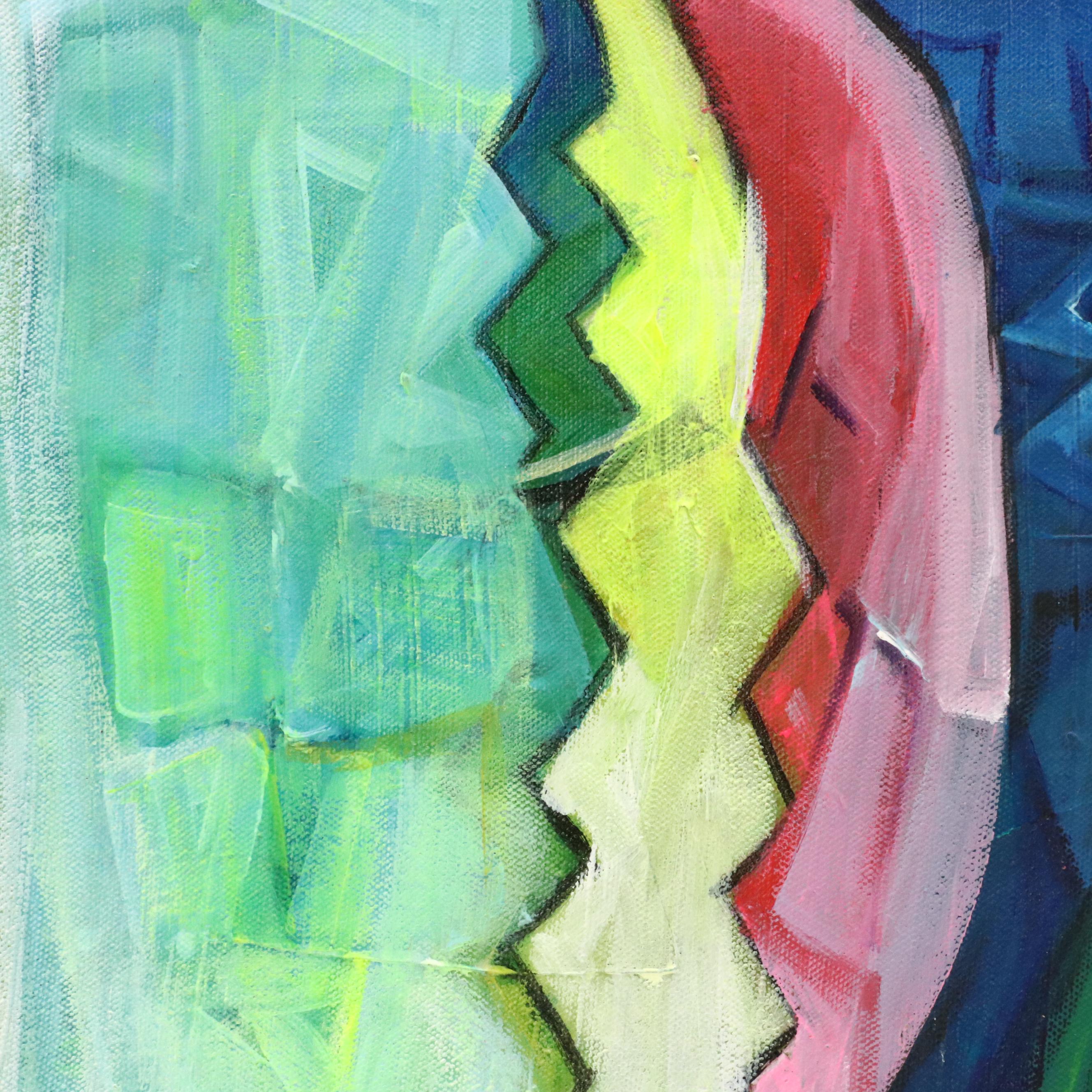 Ufuoma Evuarherhe Modernist Acrylic Painting "Prayers," 2022