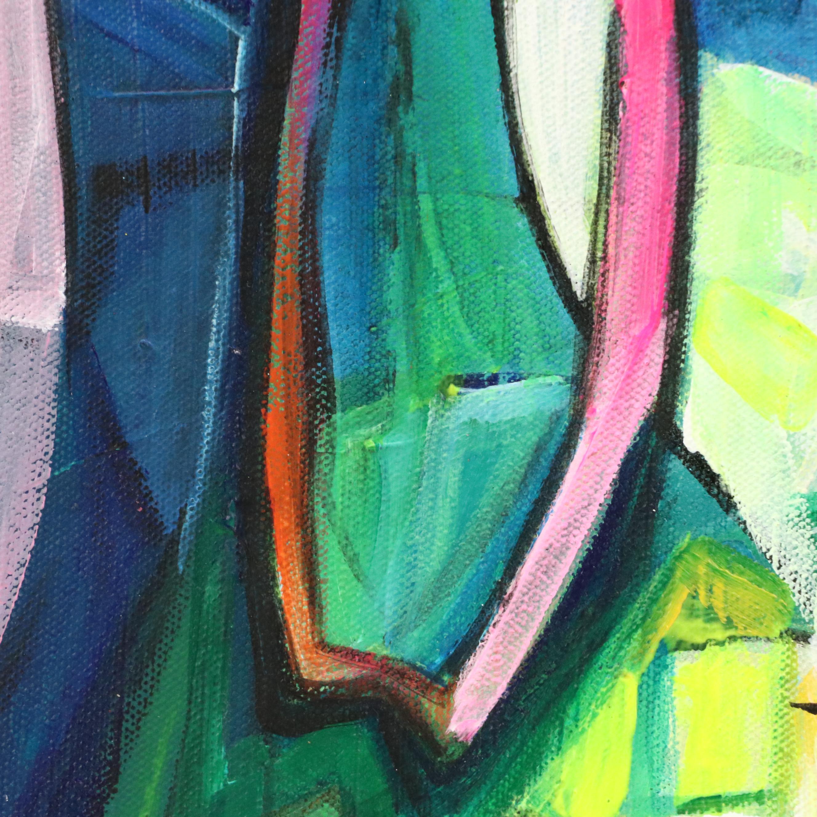 Ufuoma Evuarherhe Modernist Acrylic Painting "Prayers," 2022