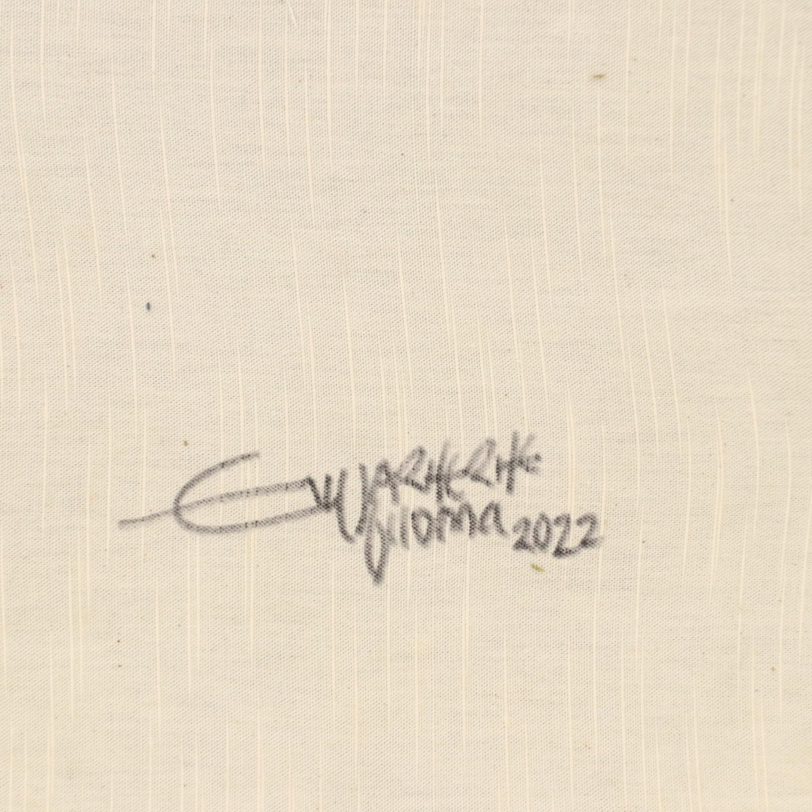 Ufuoma Evuarherhe Modernist Acrylic Painting "Prayers," 2022