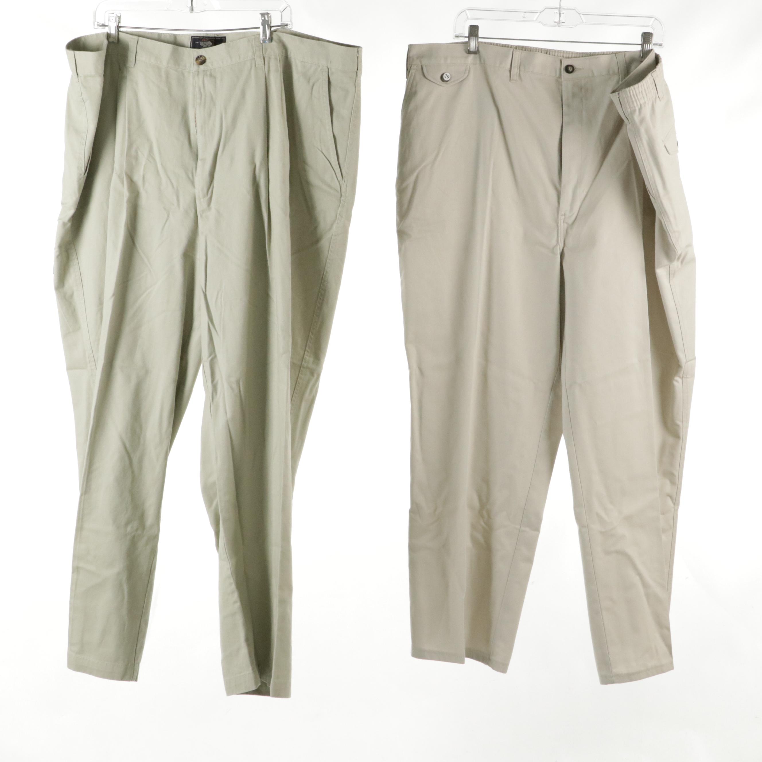 Men's St. Johns Bay Relaxed Fit, Towncraft, Route 66, and Roundtree & York Pants
