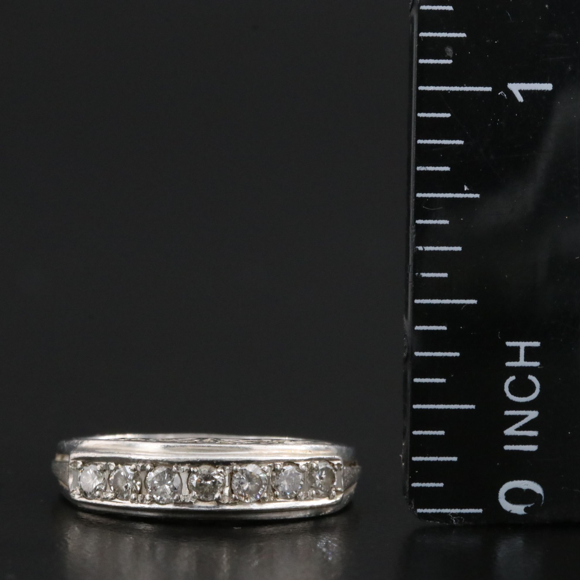 Vintage Platinum 0.32 CTW Diamond Ring