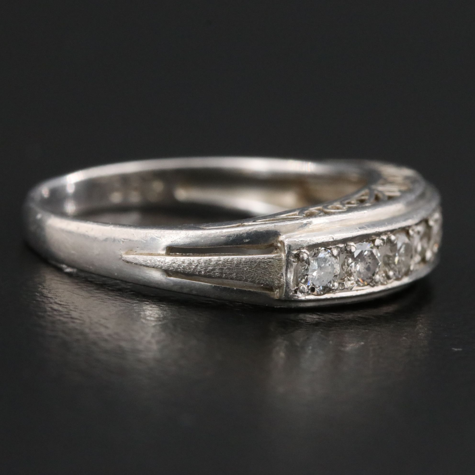 Vintage Platinum 0.32 CTW Diamond Ring
