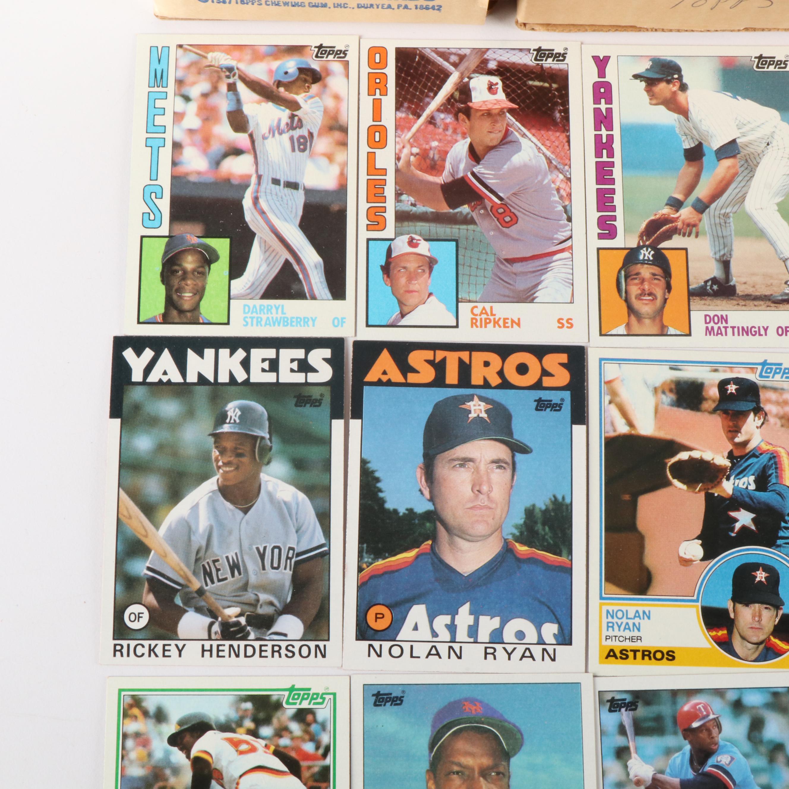 Topps, Fleer, and Donruss Baseball Card Sets with Clemens & Puckett Rookies