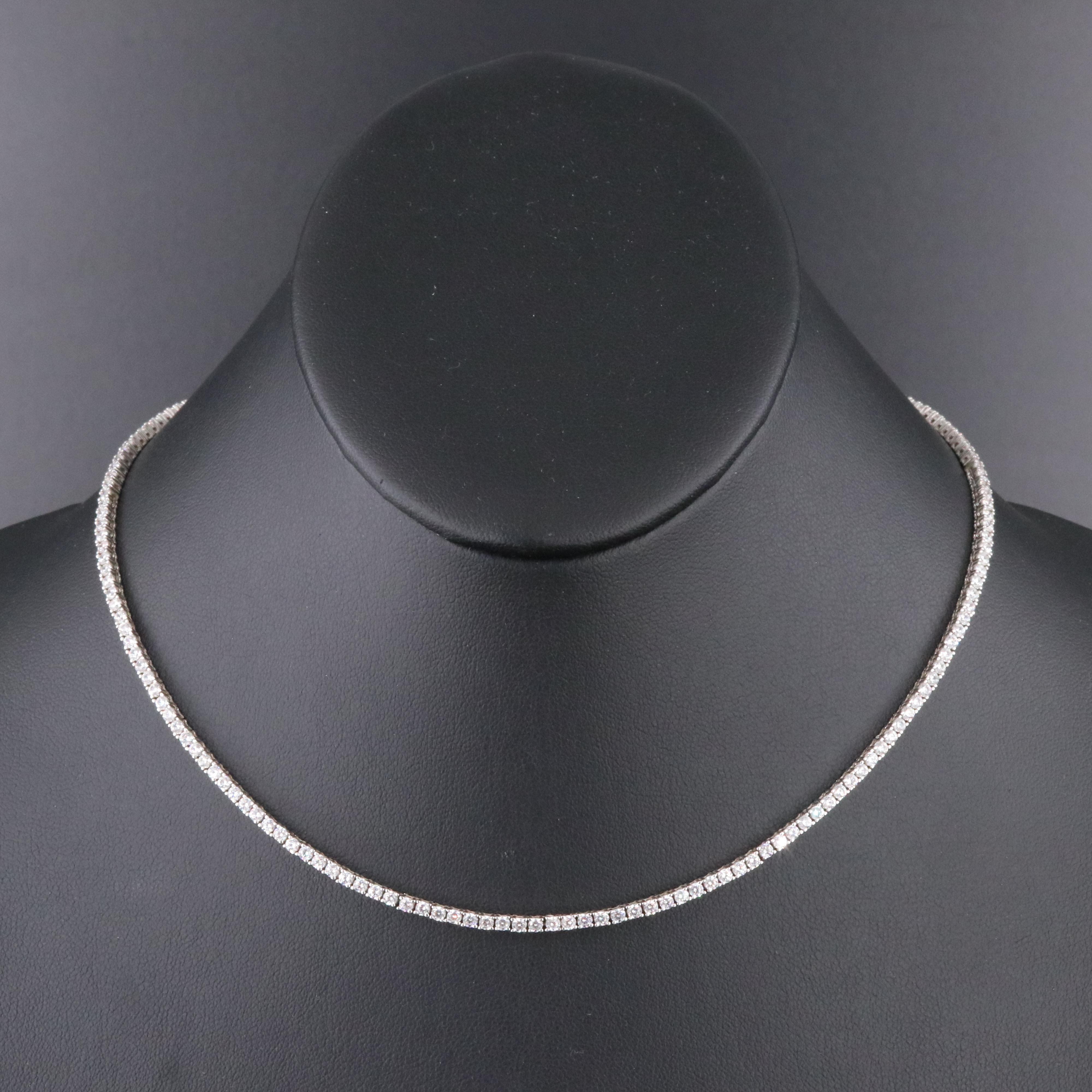 Sterling CZ Riviera Necklace