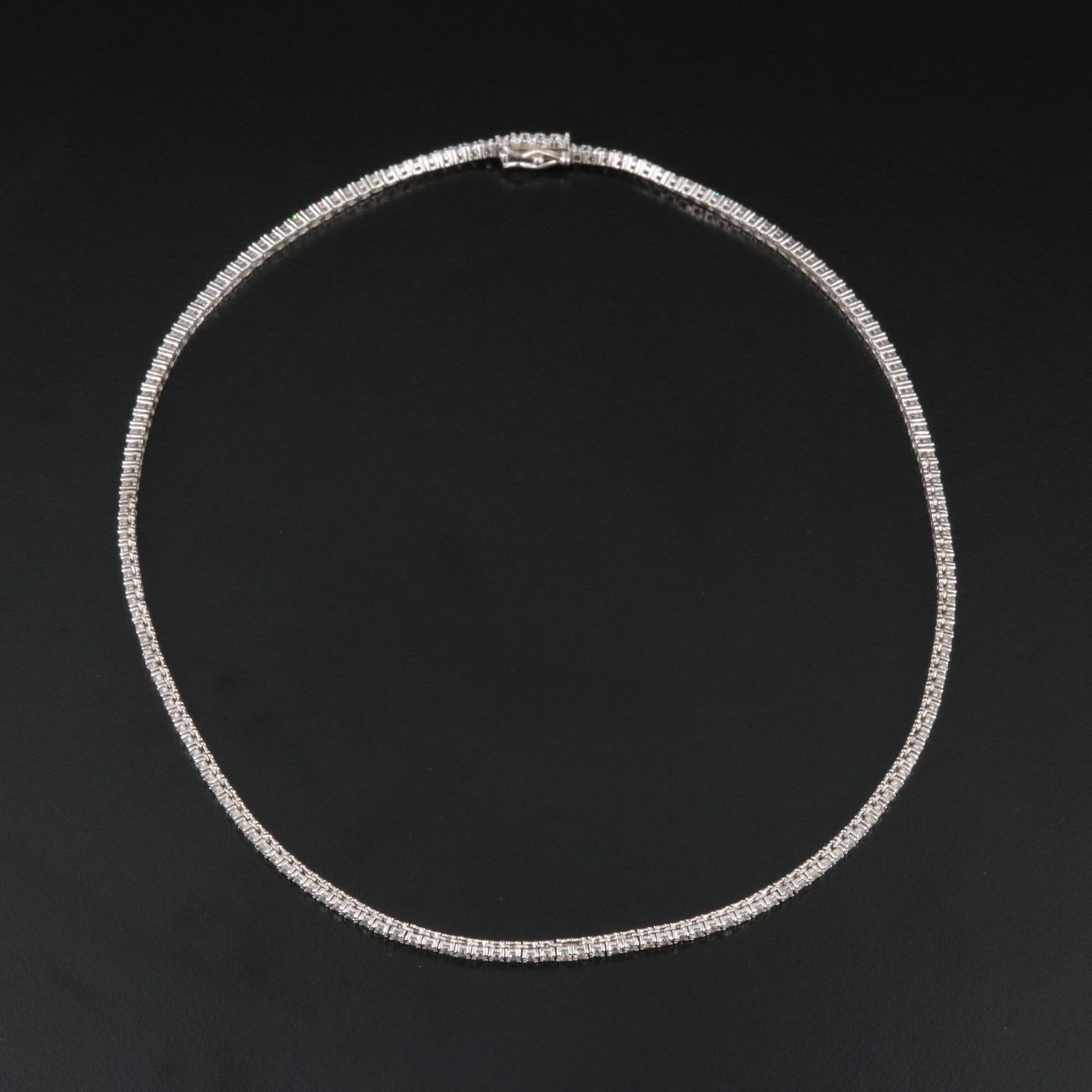 Sterling CZ Riviera Necklace