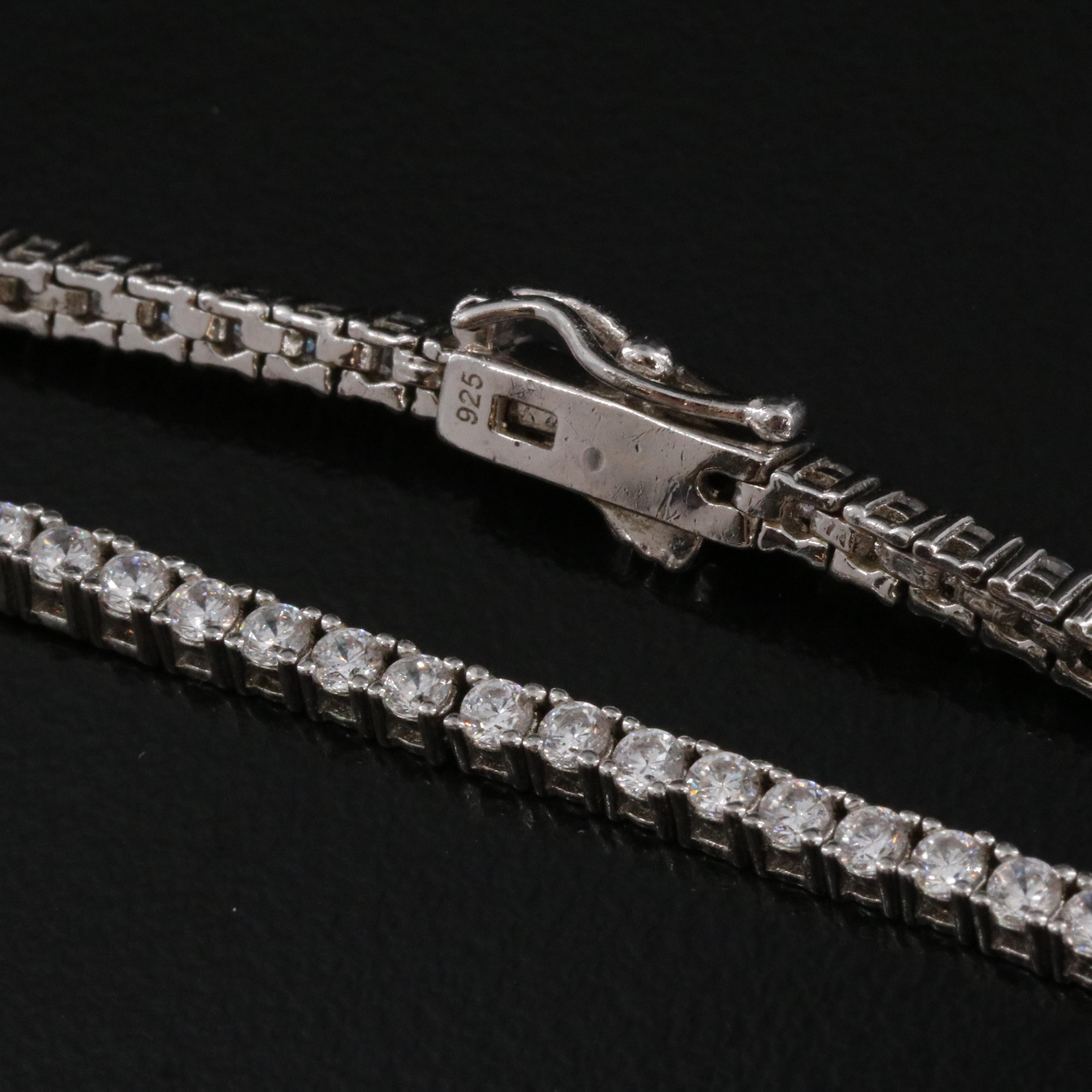 Sterling CZ Riviera Necklace