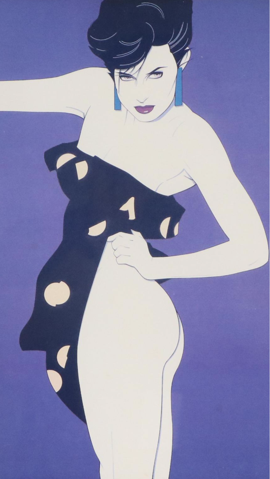 Offset Lithograph "Tracy in Polka Dot Dress" After Patrick Nagel