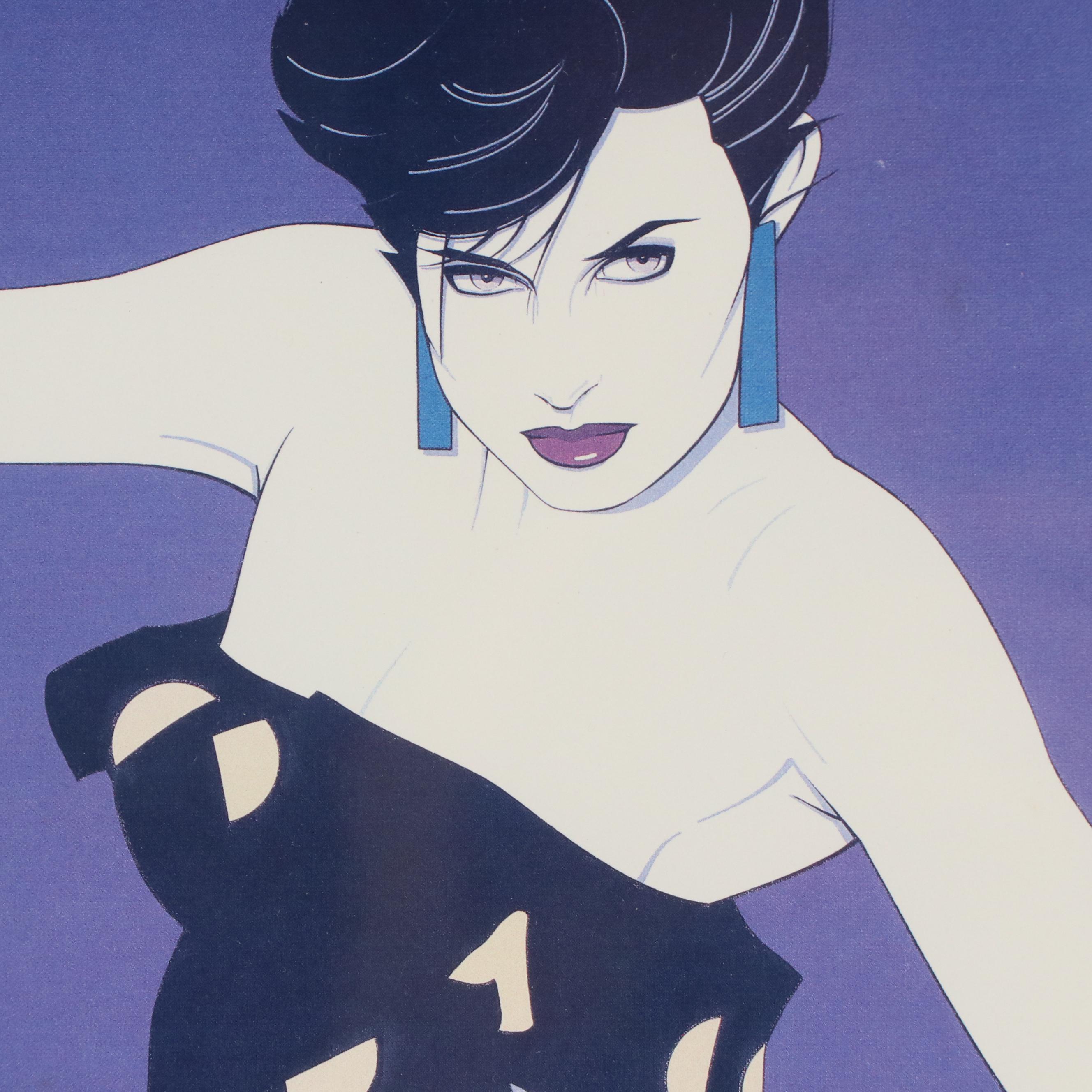 Offset Lithograph "Tracy in Polka Dot Dress" After Patrick Nagel