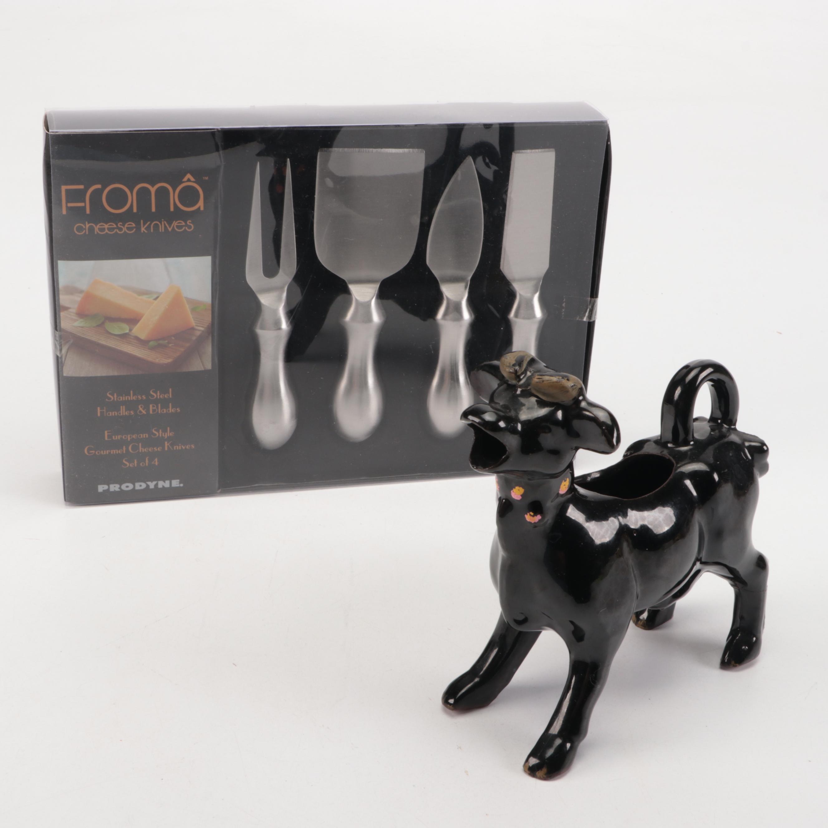 Froma Stainless Steel Cheese Knives, Olivewood Cheese Board, and More Serveware