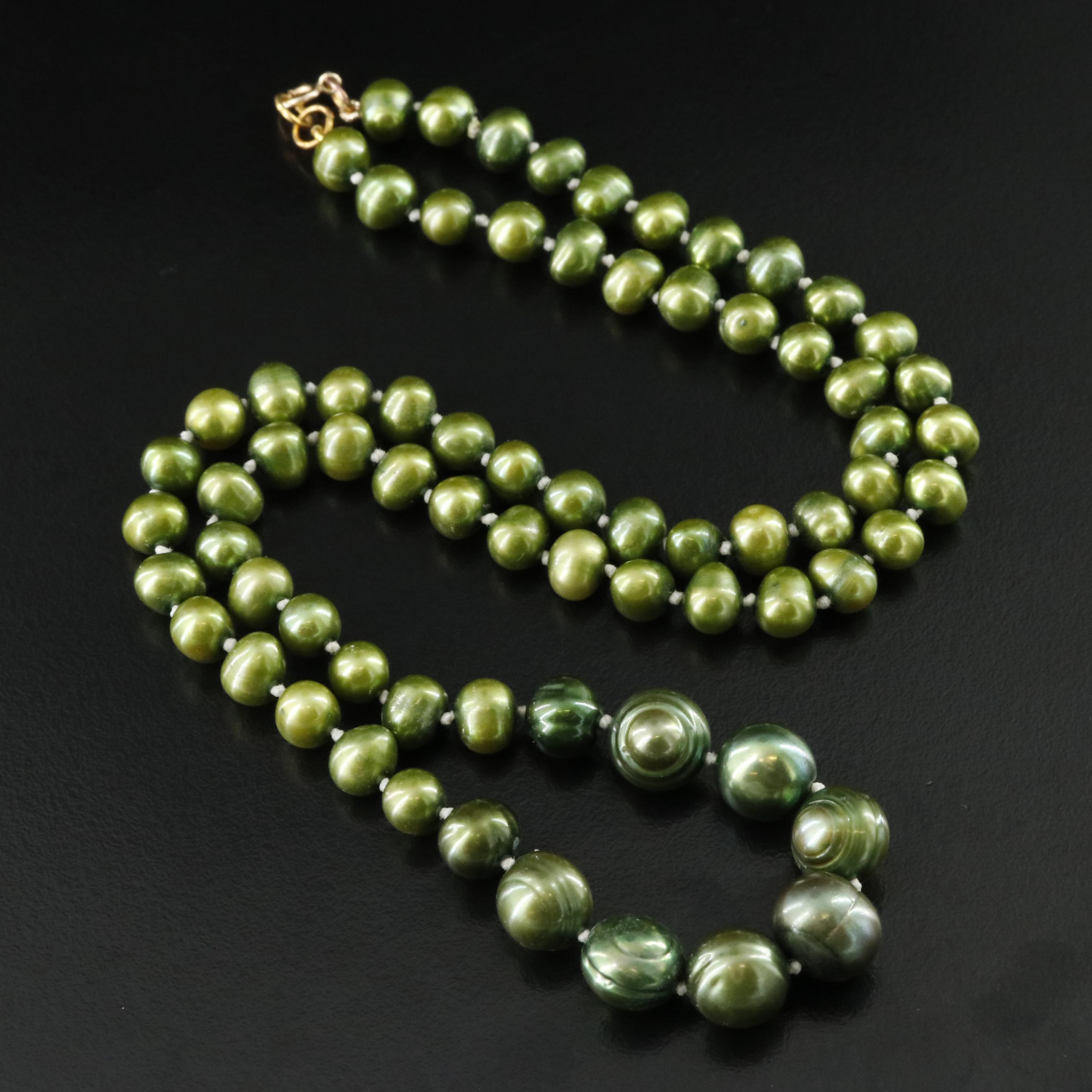 6.00 – 11.00 MM Pearl Necklace with 14K Clasp