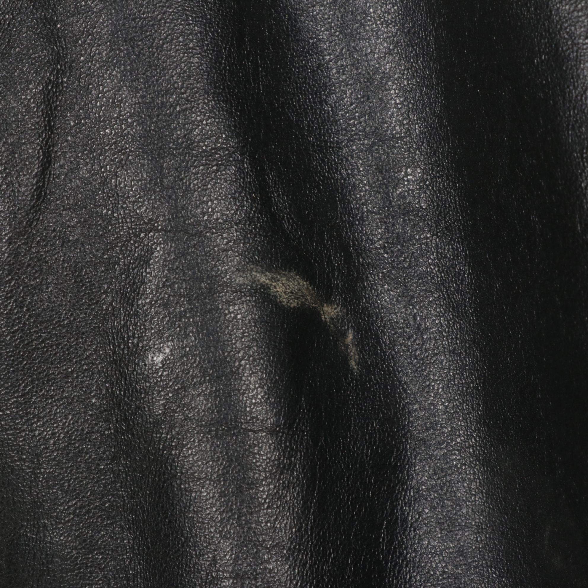 Black Leather Jacket with Faux-Fur Lining