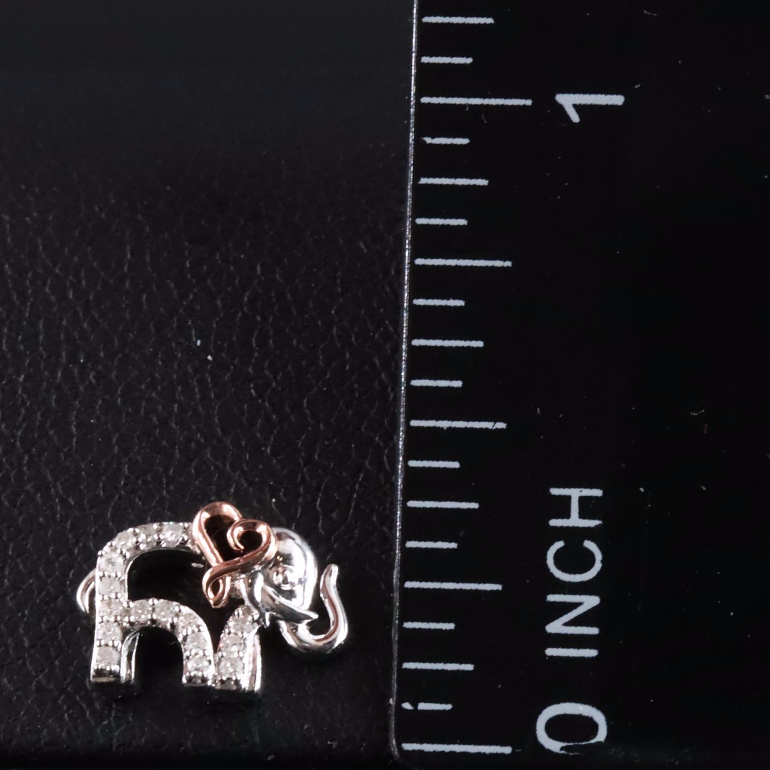 Sterling Diamond Elephant Earrings
