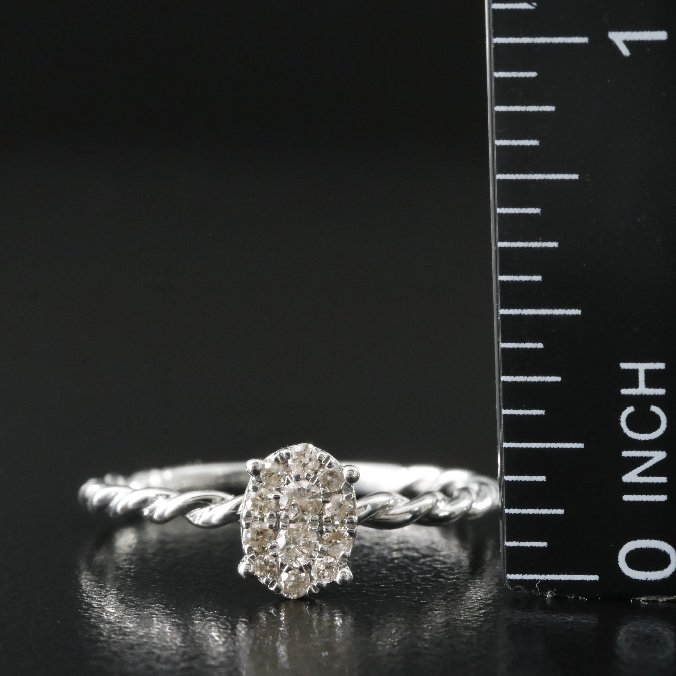 Sterling Diamond Ring