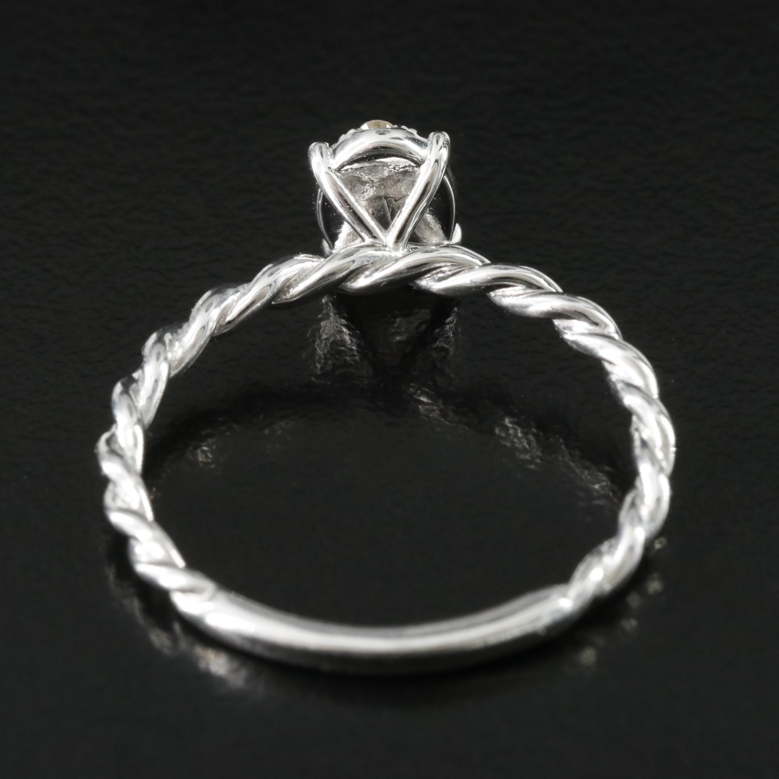 Sterling Diamond Ring