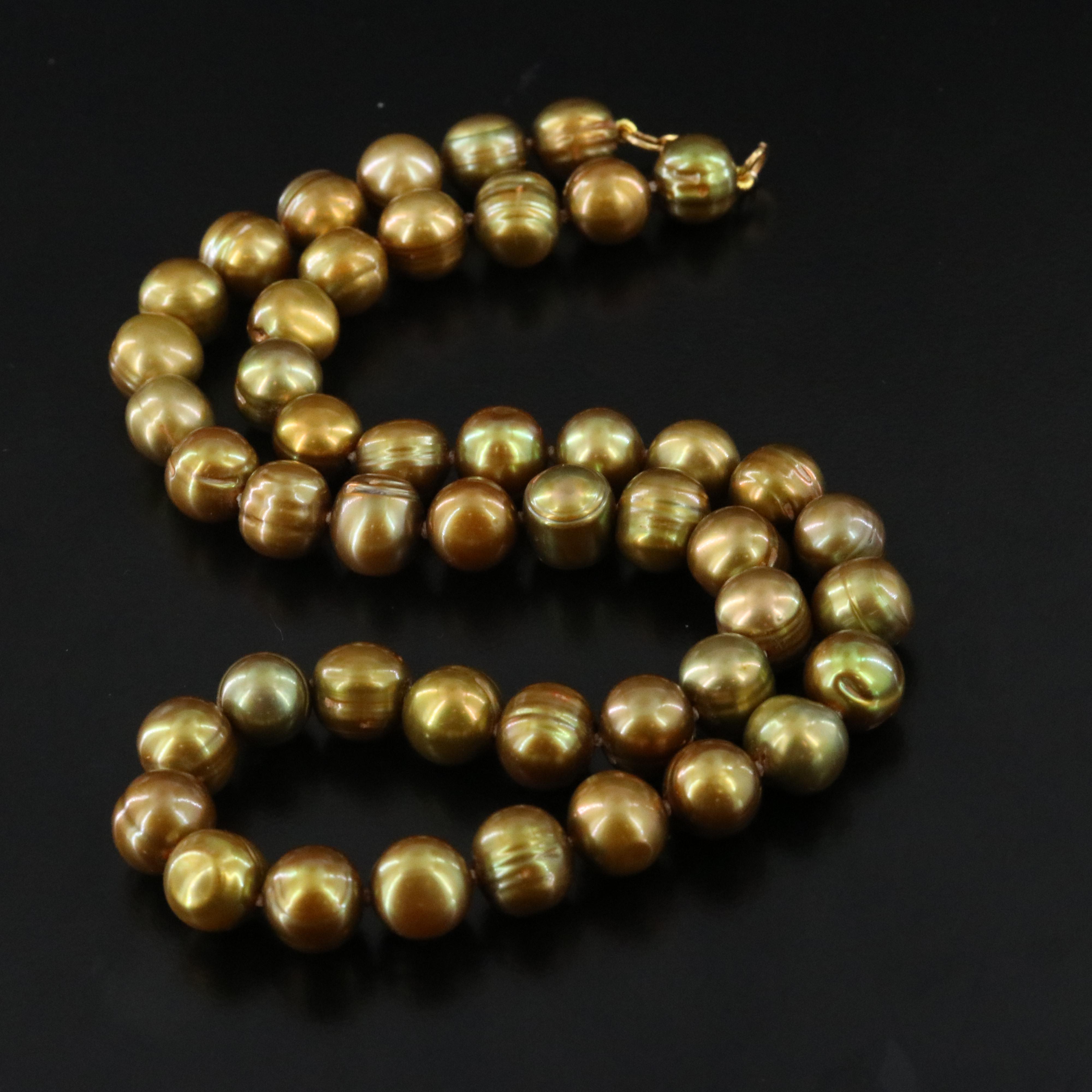 8.00 – 9.75 MM Pearl Necklace with 14K Clasp