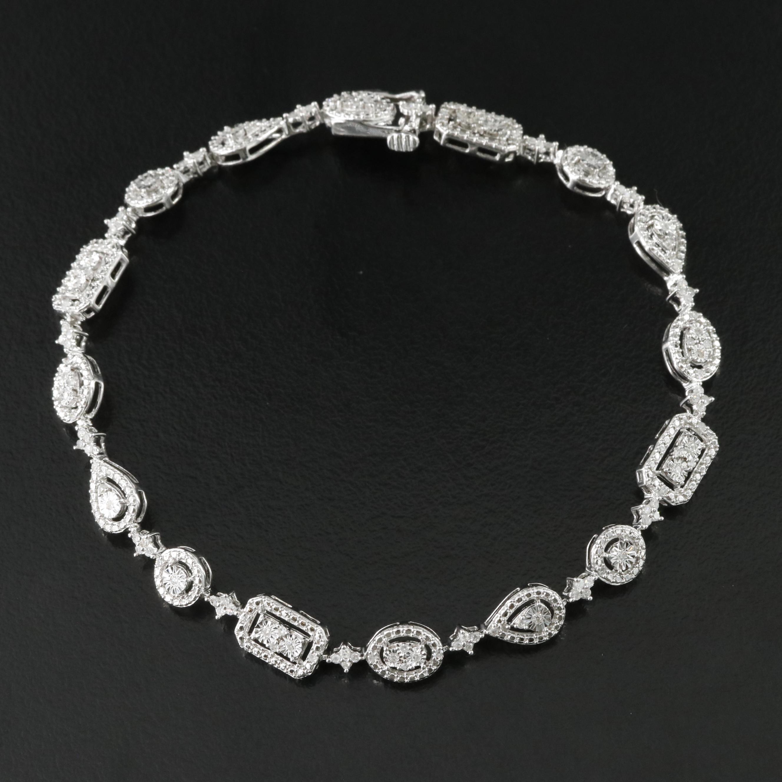Sterling Diamond Bracelet