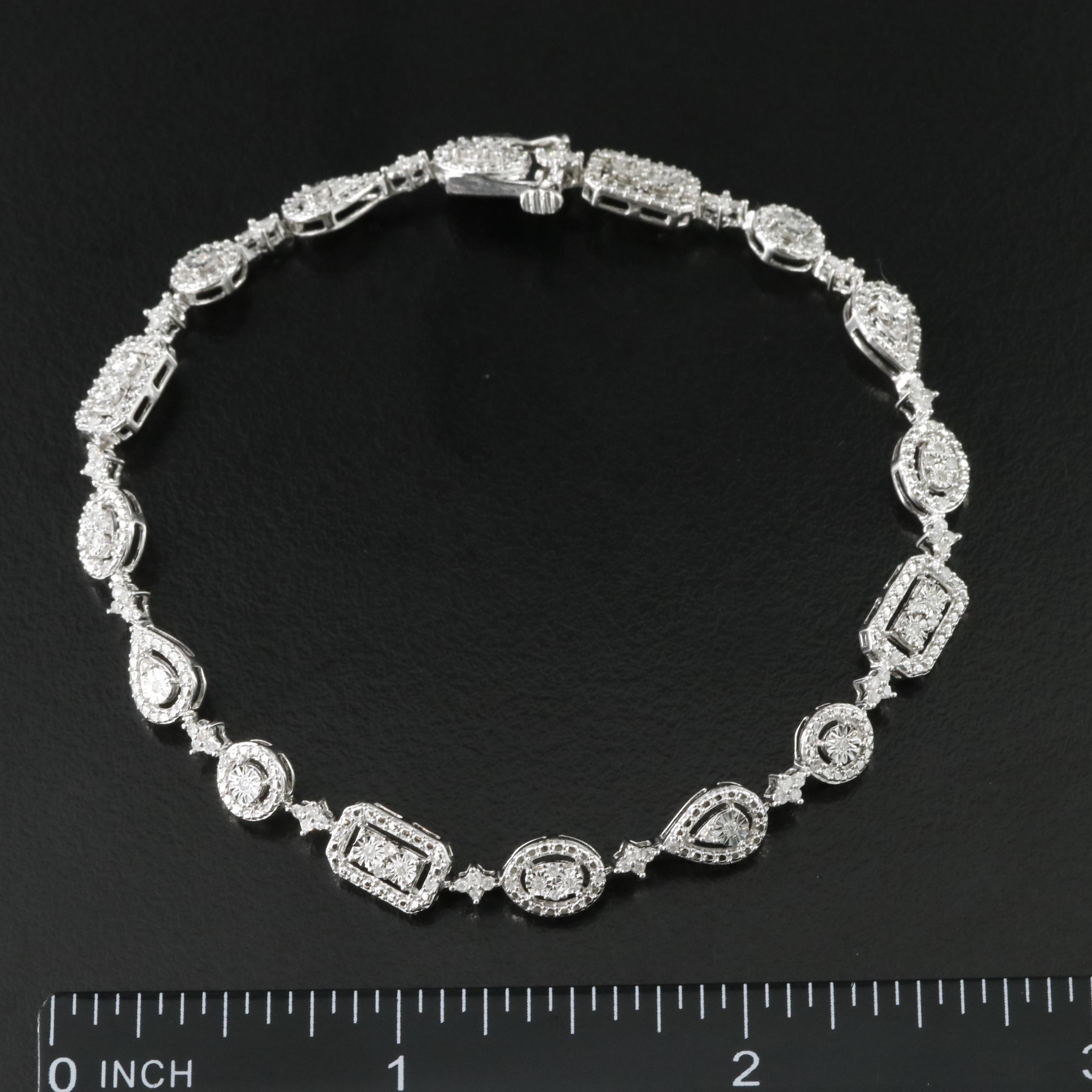 Sterling Diamond Bracelet