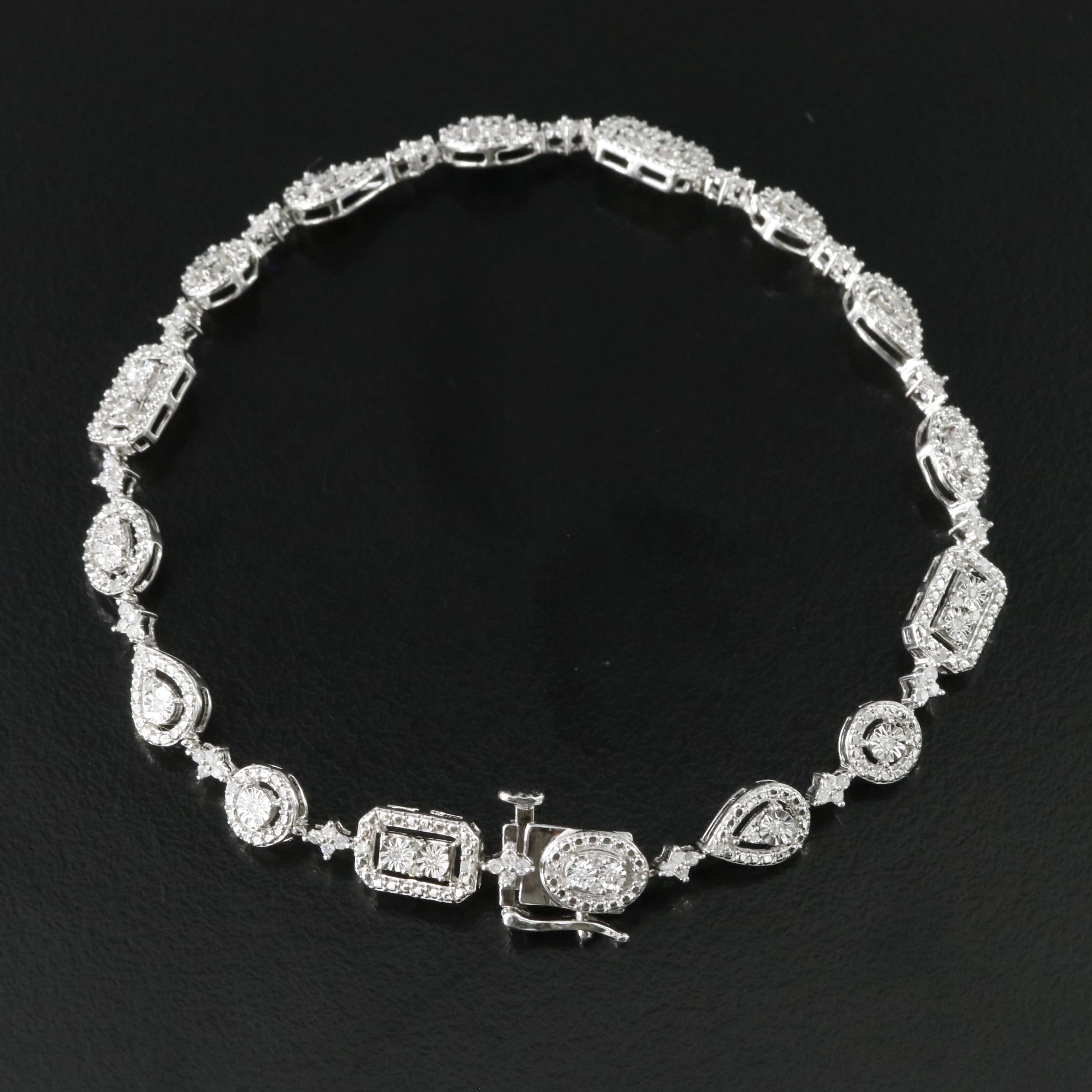 Sterling Diamond Bracelet