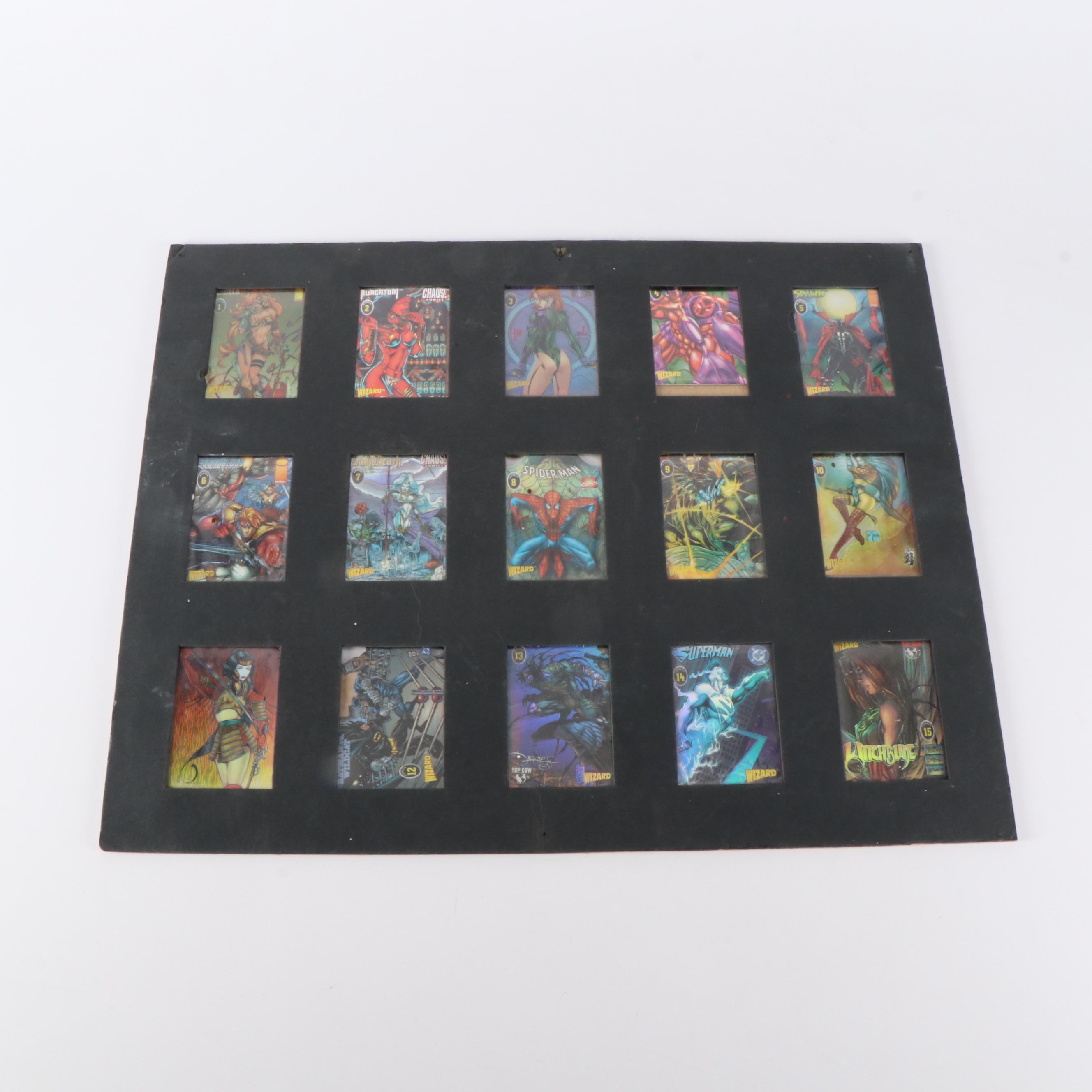 Comic Book Posters, Card Sheets, and Records, Late 20th Century