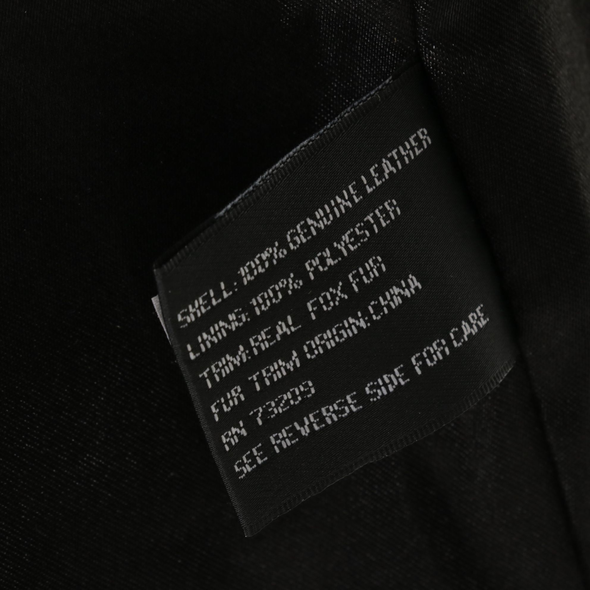 Marvin Richards Leather Jacket with Black Dyed Fox Fur Trim