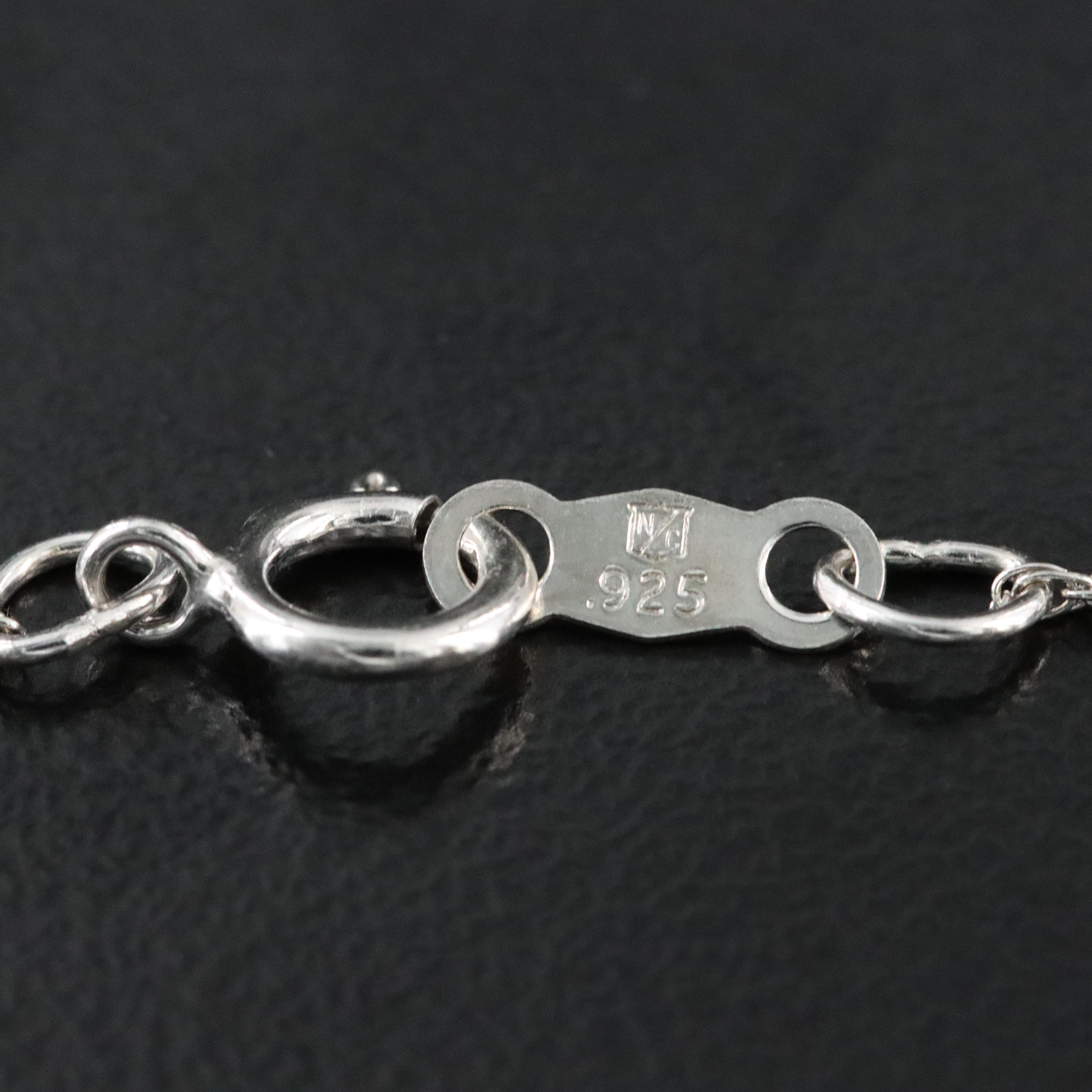 Sterling Diamond Infinity Heart Pendant Necklace