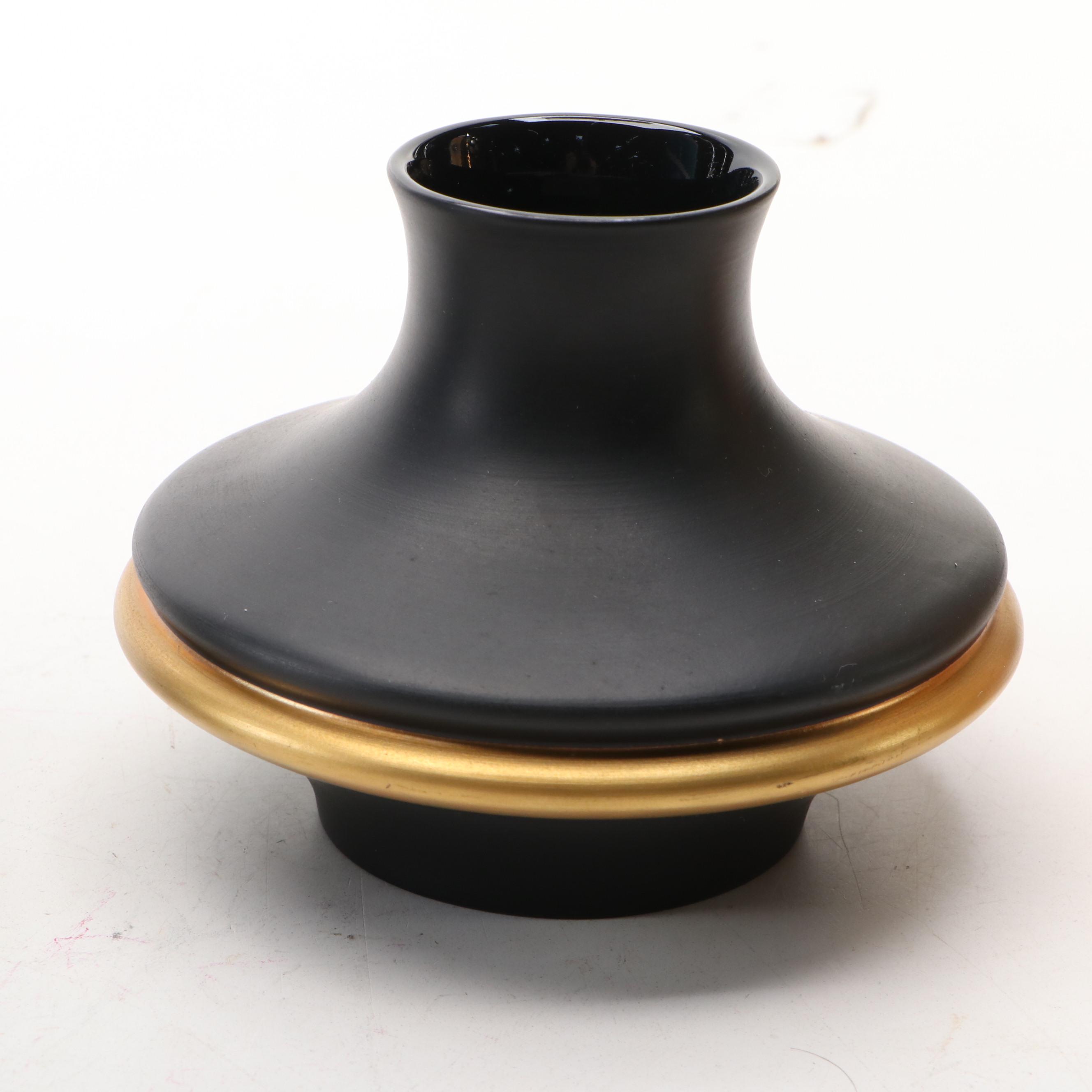 Emilio Pucci for Rosenthal Vase, Rosenthal Bud Vase and Gilt Glass Vase