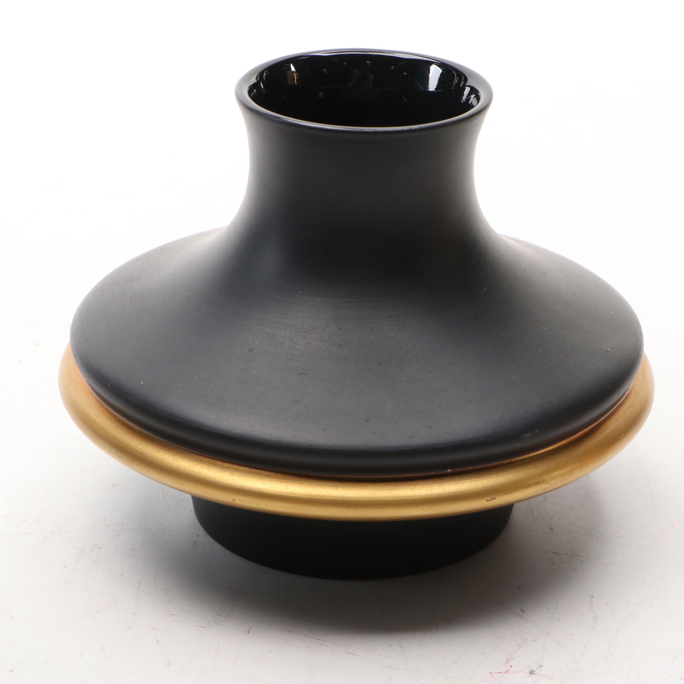 Emilio Pucci for Rosenthal Vase, Rosenthal Bud Vase and Gilt Glass Vase