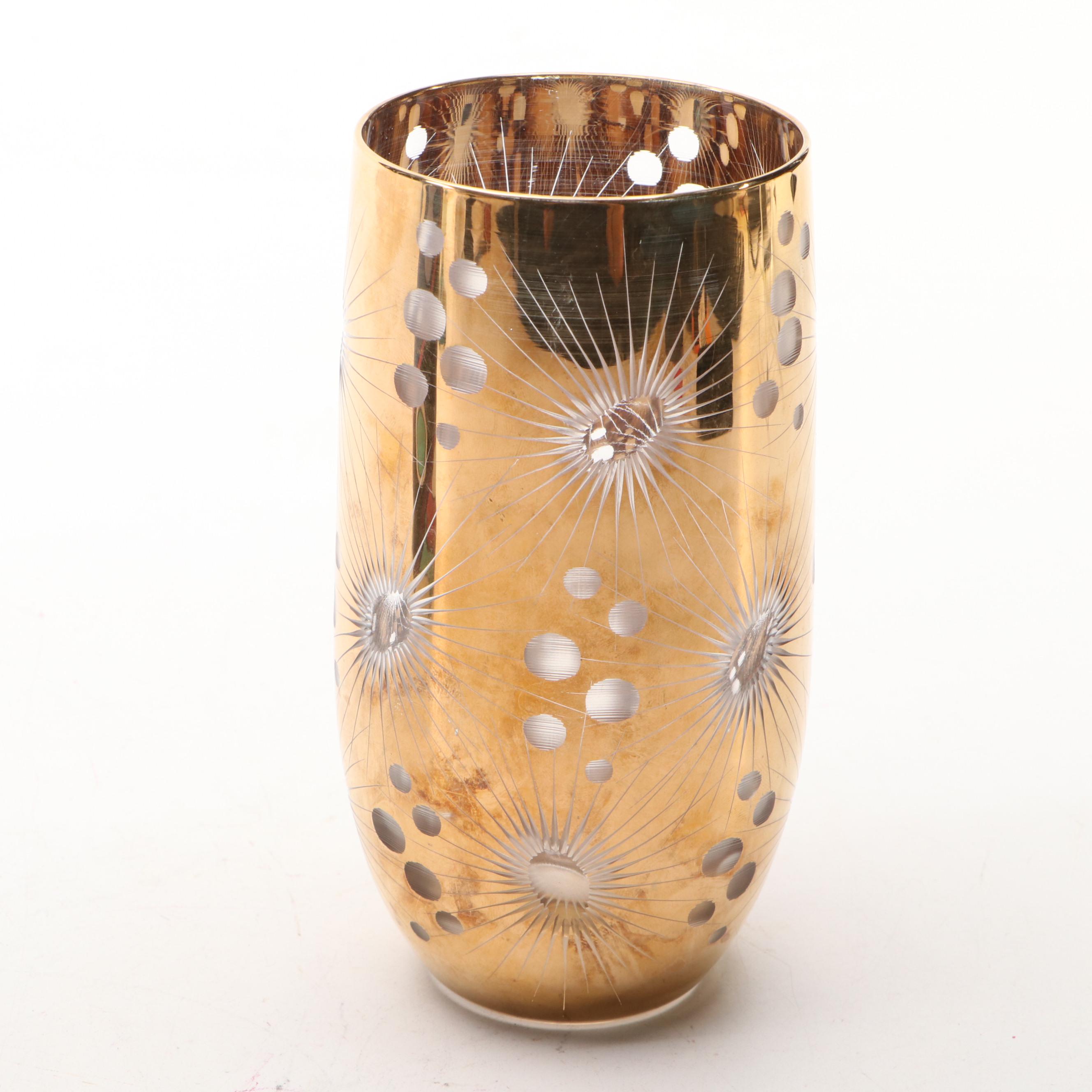 Emilio Pucci for Rosenthal Vase, Rosenthal Bud Vase and Gilt Glass Vase