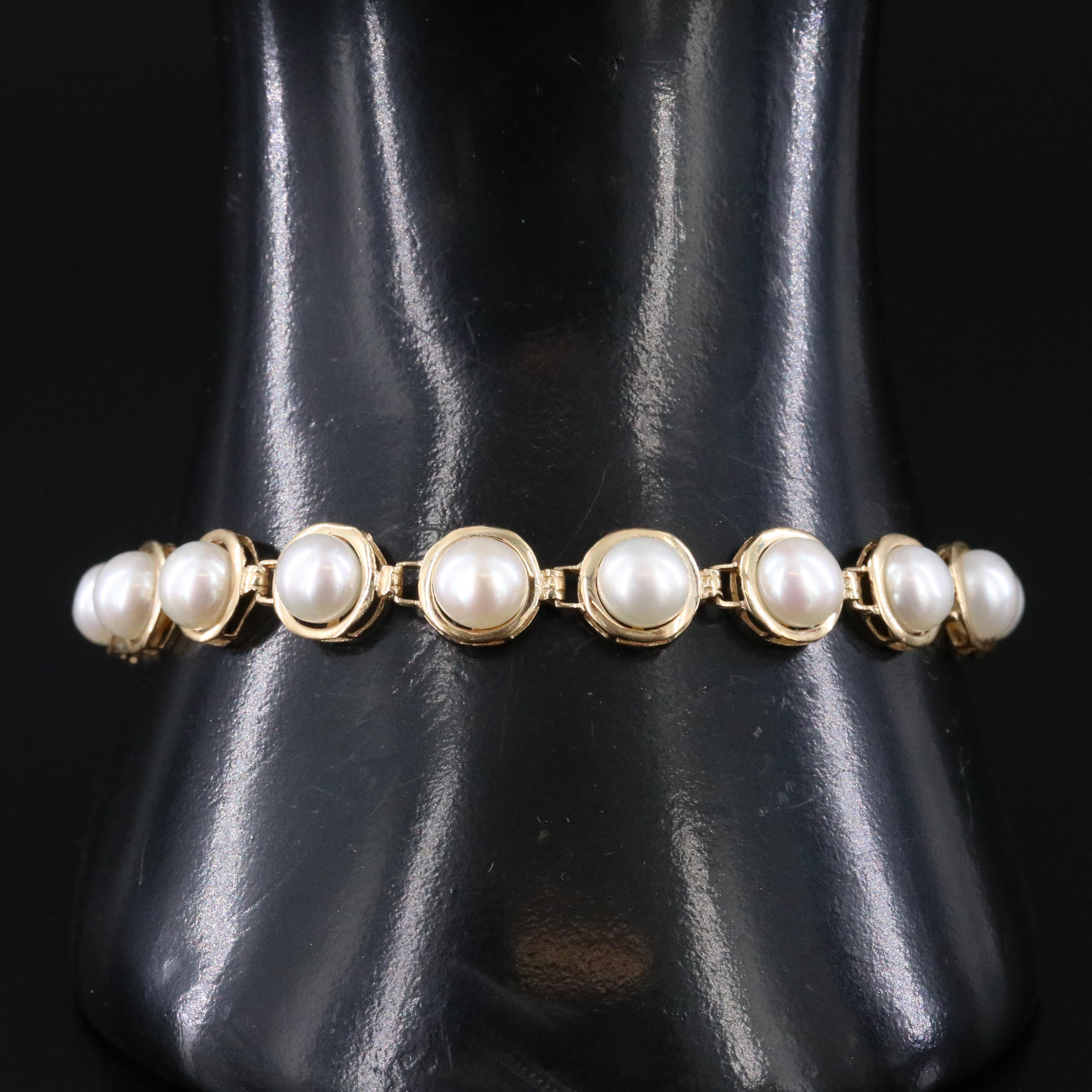 14K Cultured Pearl Bracelet