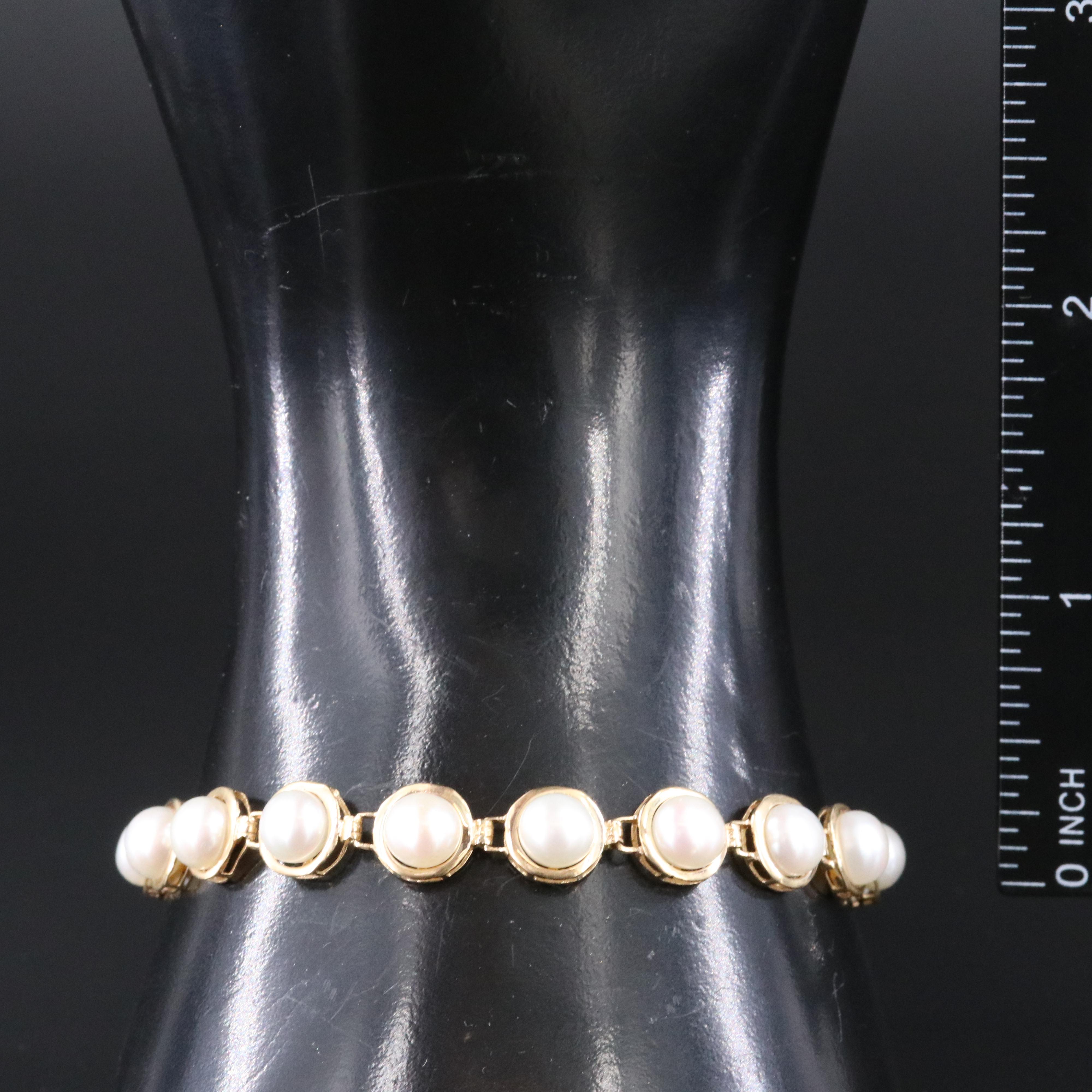 14K Cultured Pearl Bracelet