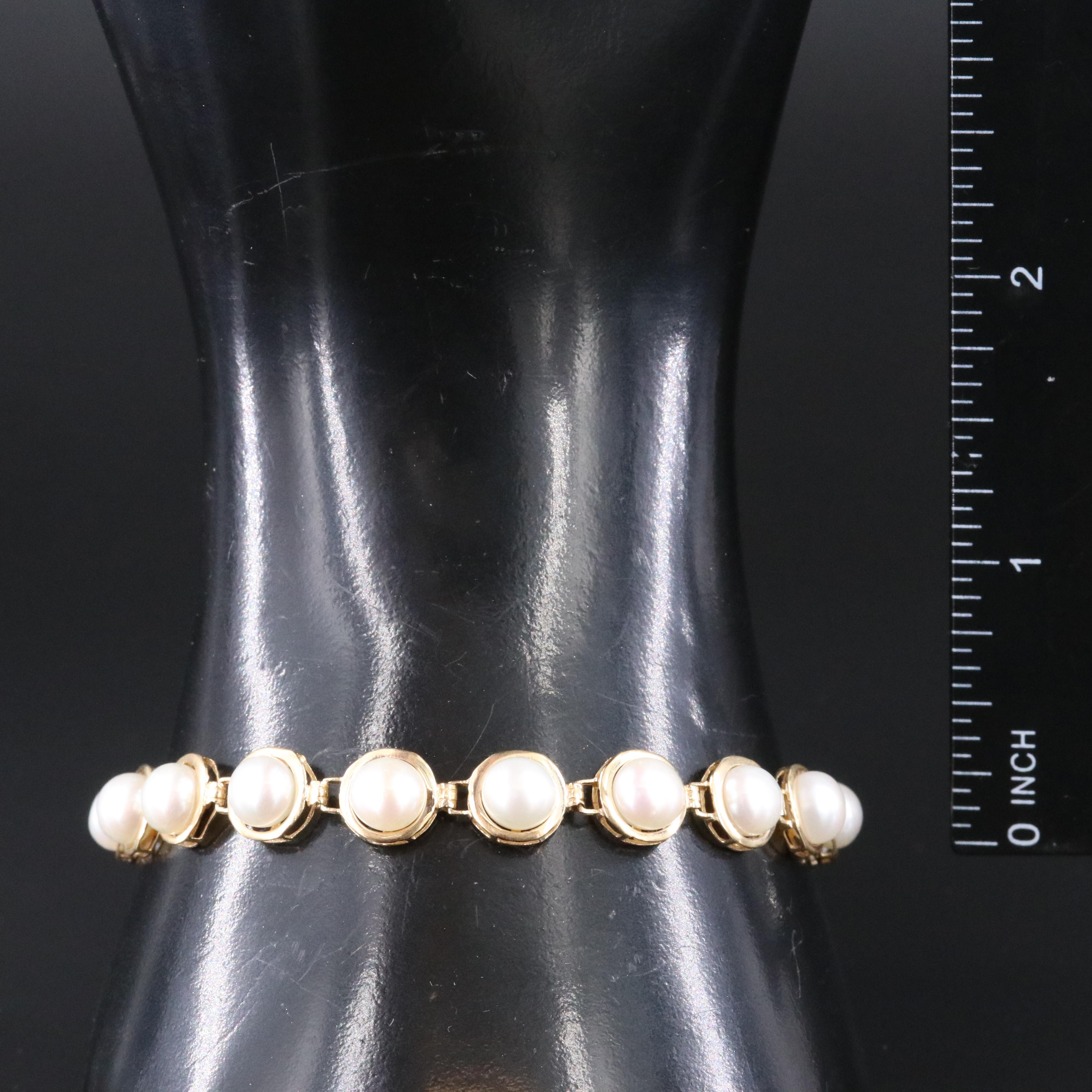 14K Cultured Pearl Bracelet