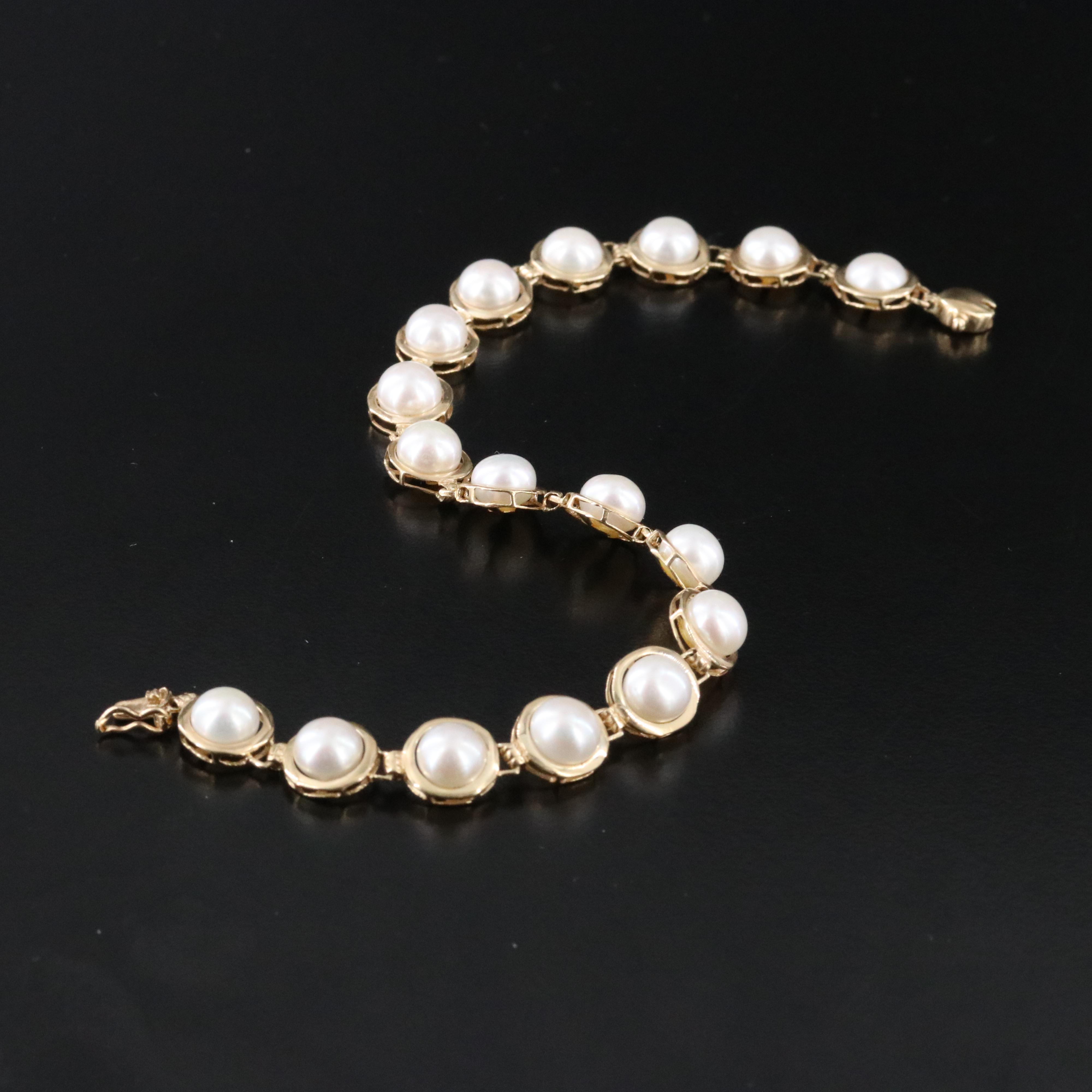 14K Cultured Pearl Bracelet