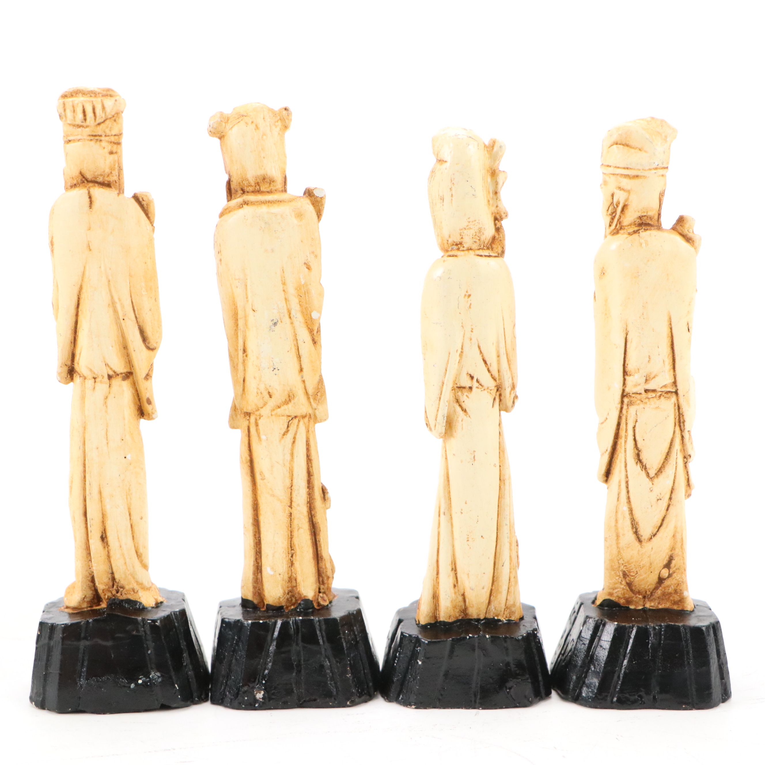 Chinese Resin Immortals and Other Figurines, Mid to Late 20th Century