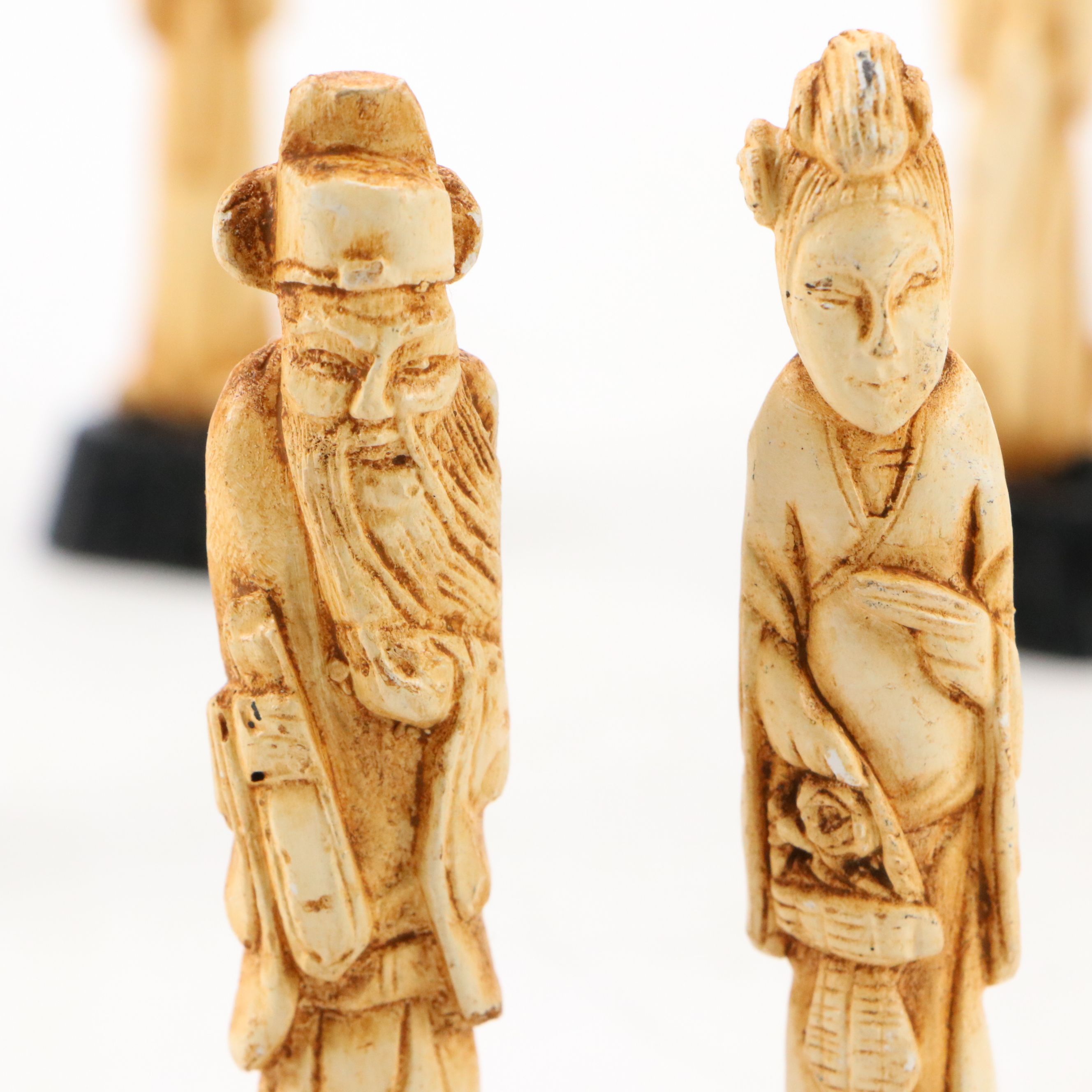 Chinese Resin Immortals and Other Figurines, Mid to Late 20th Century