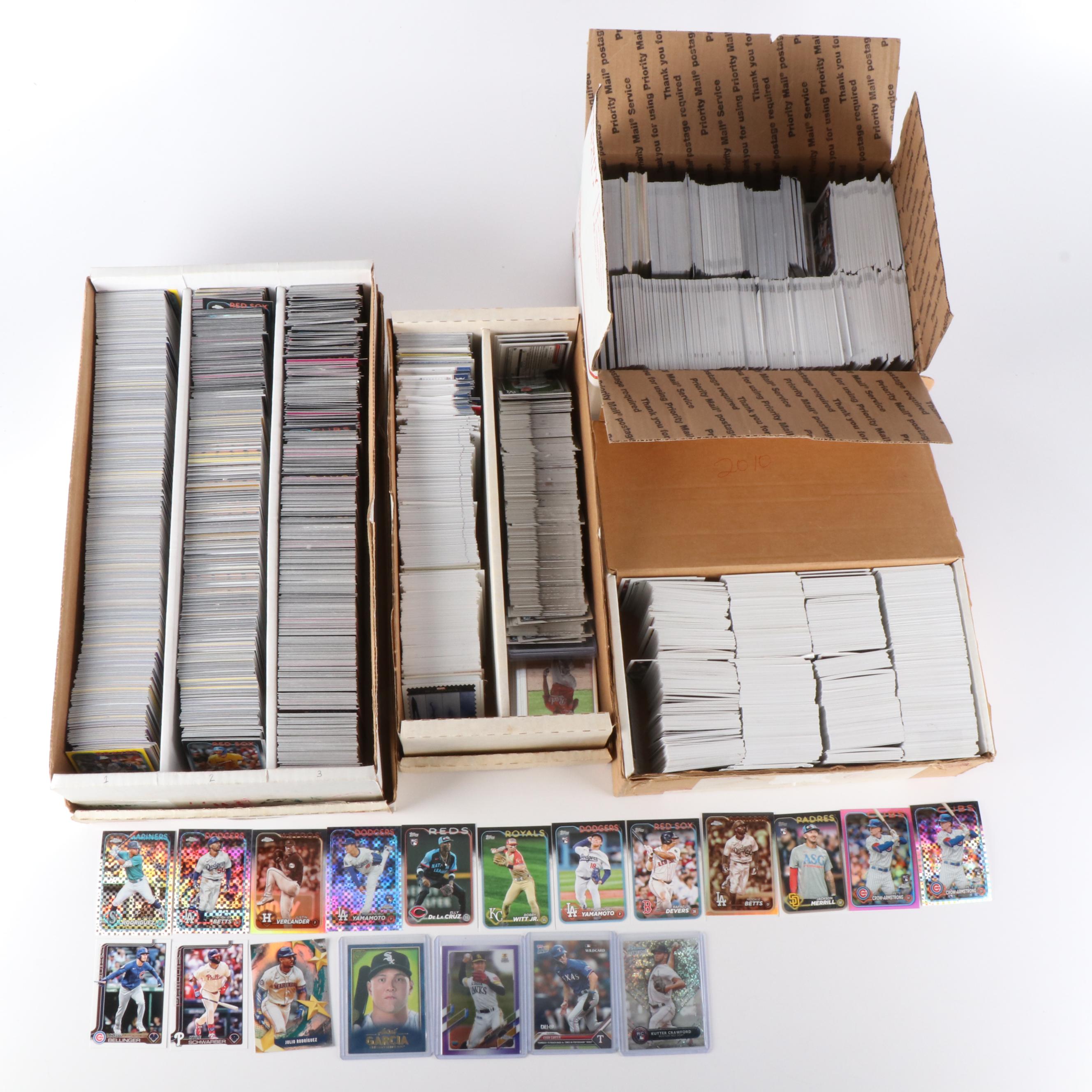 Bowman Chrome with Other Baseball Cards Featuring Elly De La Cruz Rookie, 2020s