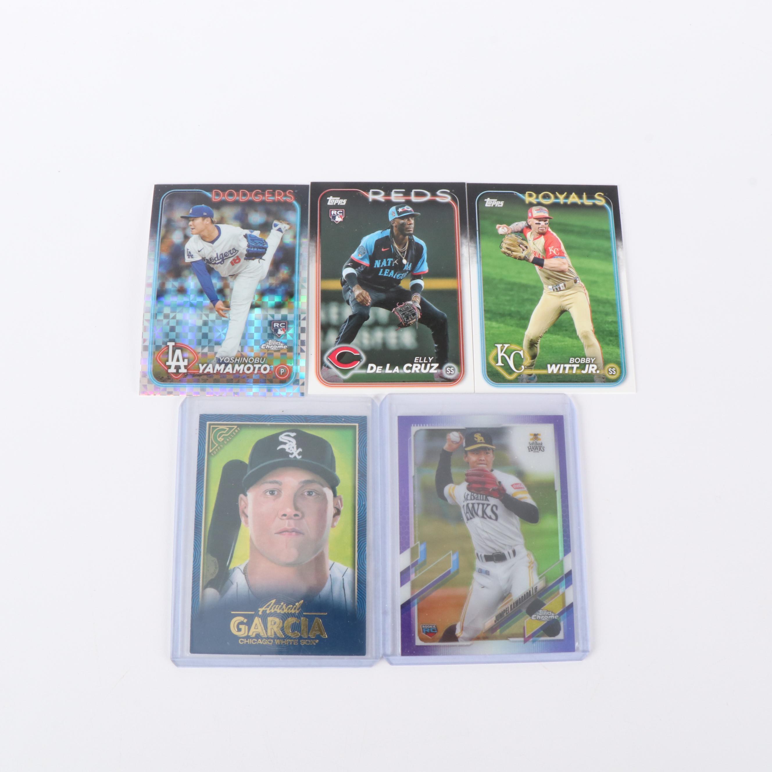 Bowman Chrome with Other Baseball Cards Featuring Elly De La Cruz Rookie, 2020s