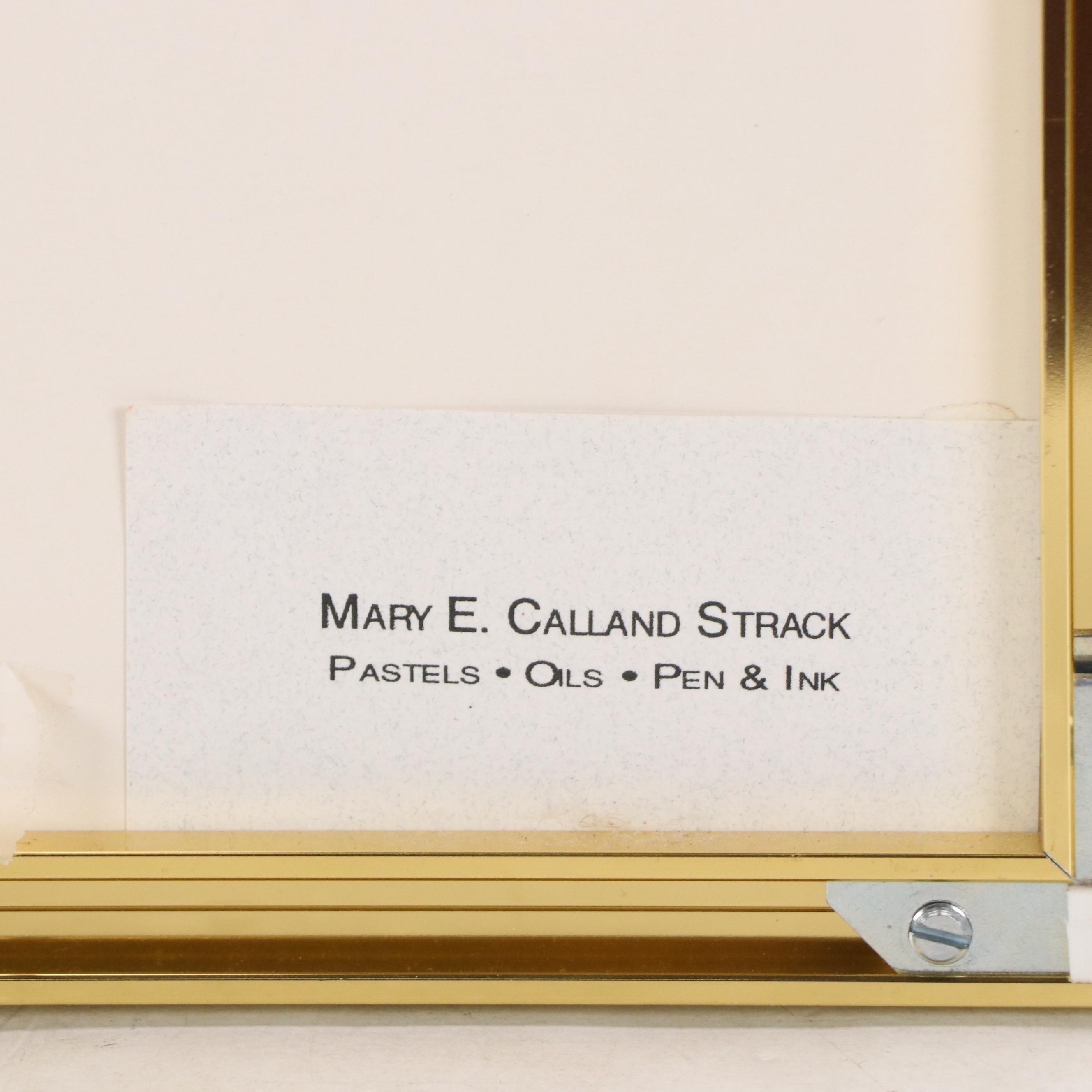 Mary E Calland Strack Floral Oil Painting, 1996