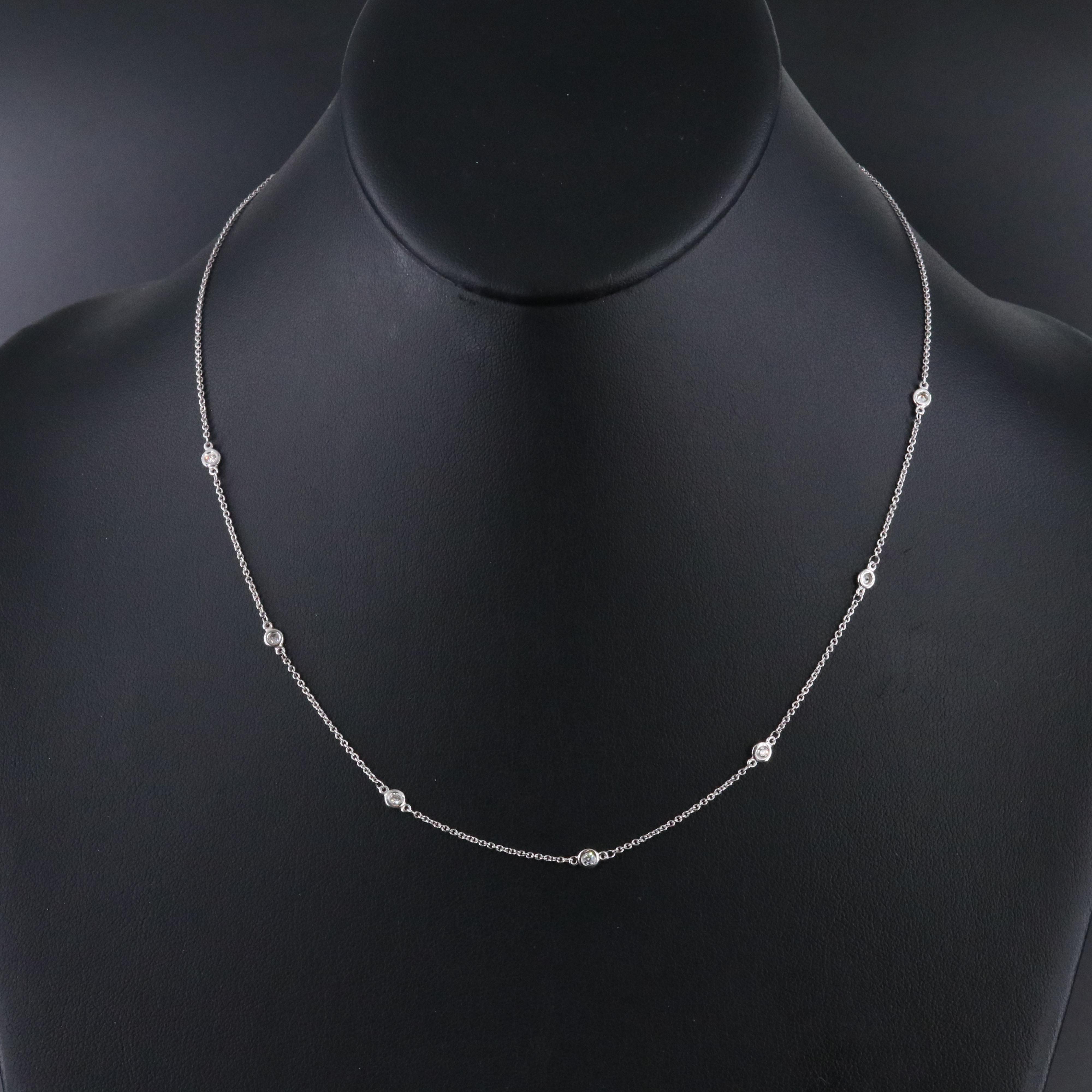 EFFY 14K 0.25 CTW Diamond Station Necklace