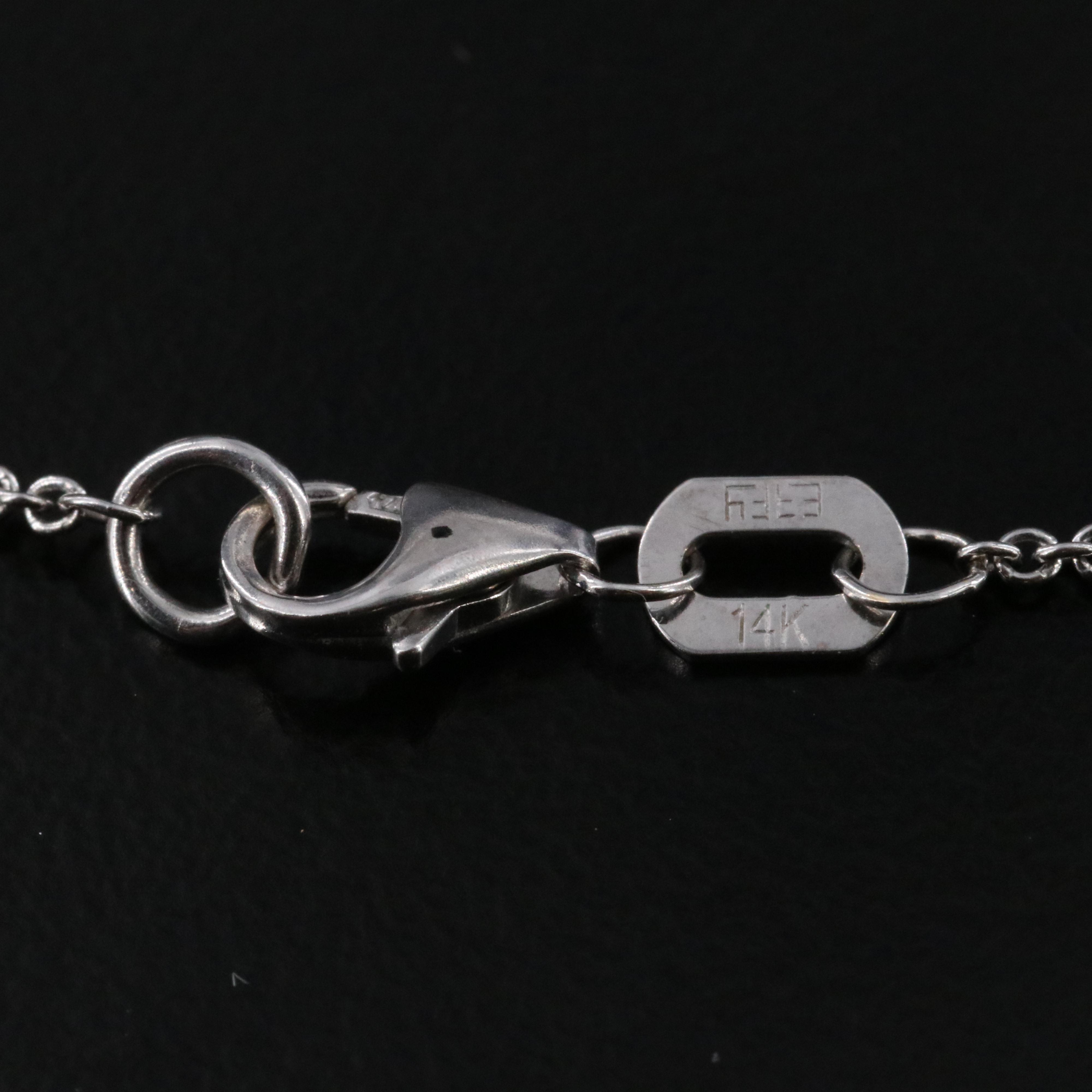 EFFY 14K 0.25 CTW Diamond Station Necklace