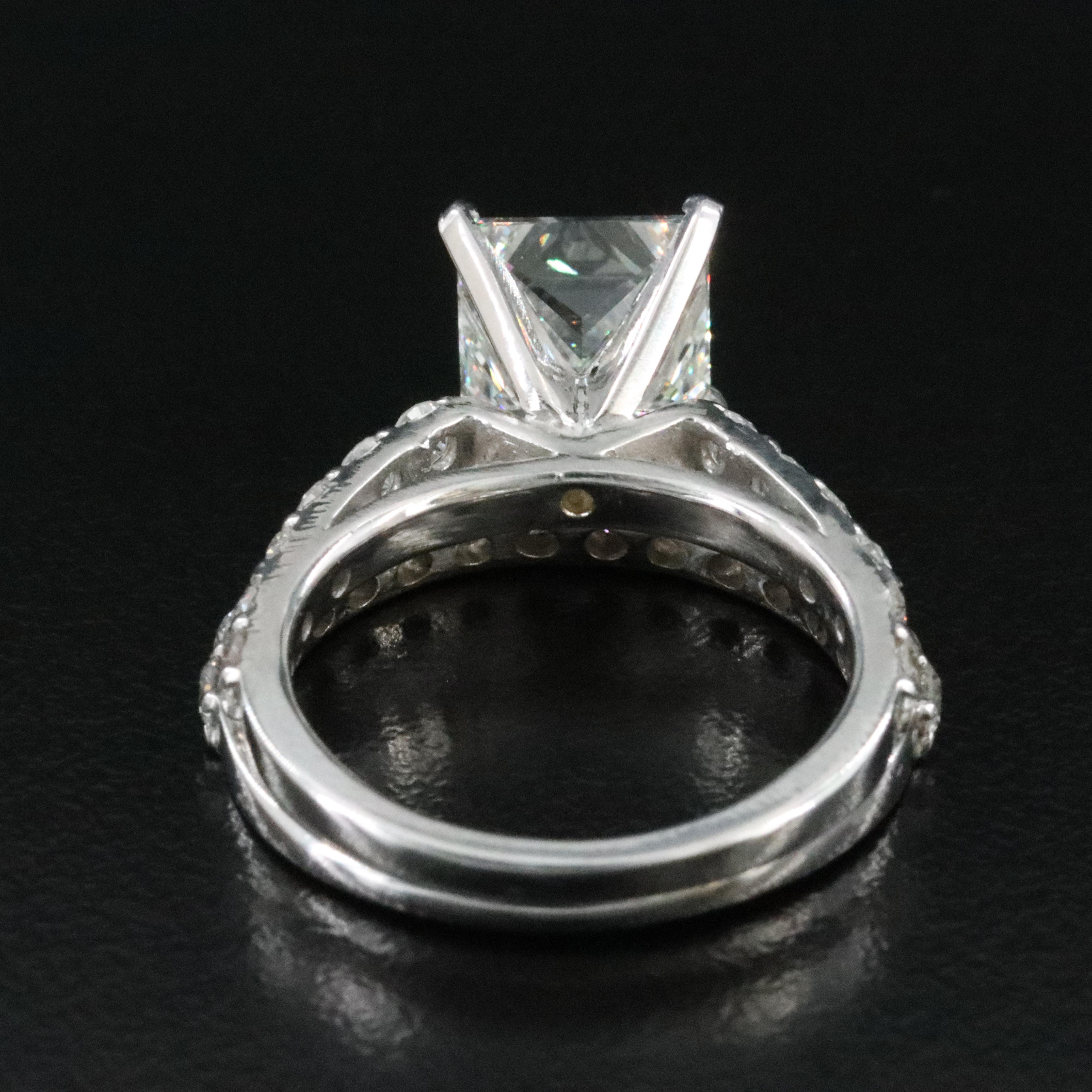 14K 4.07 CTW Lab Grown Diamond Ring Set with IGI Report