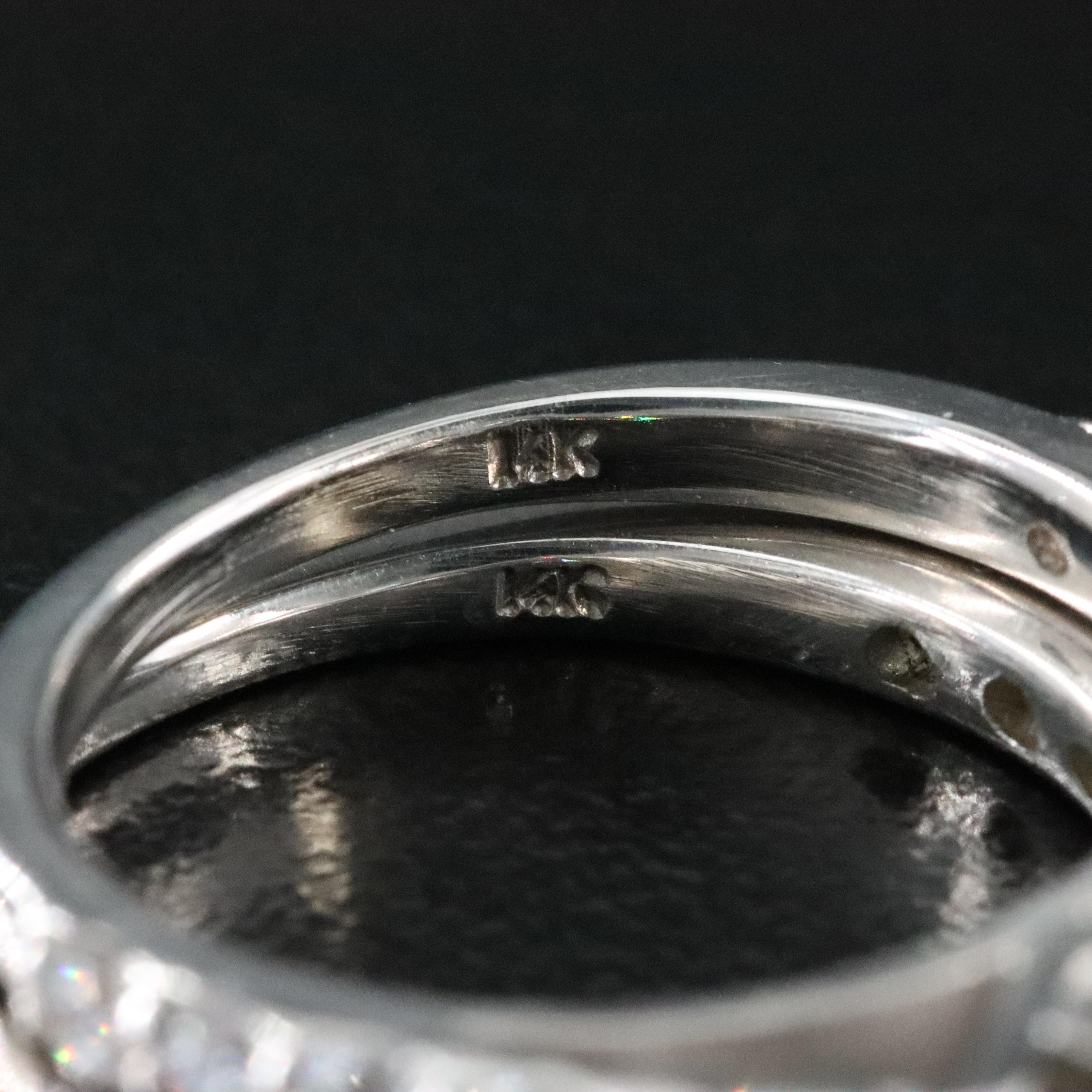 14K 4.07 CTW Lab Grown Diamond Ring Set with IGI Report