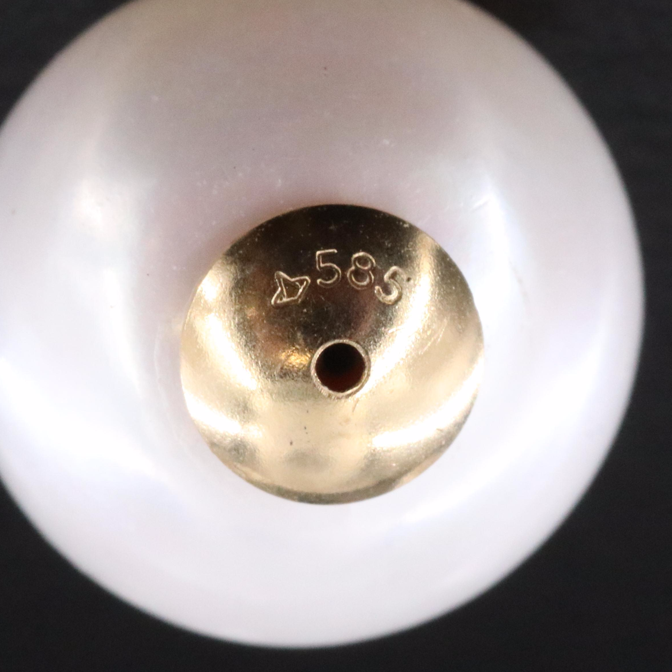 14K Cultured Pearl Front-Back Earrings