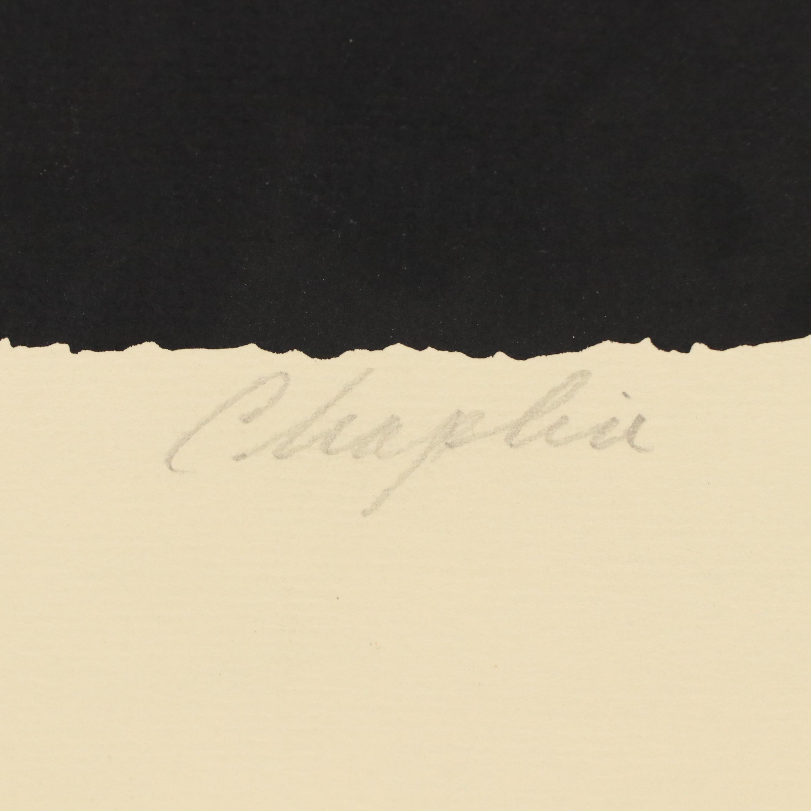 Relief Print on Paper "Chaplin"