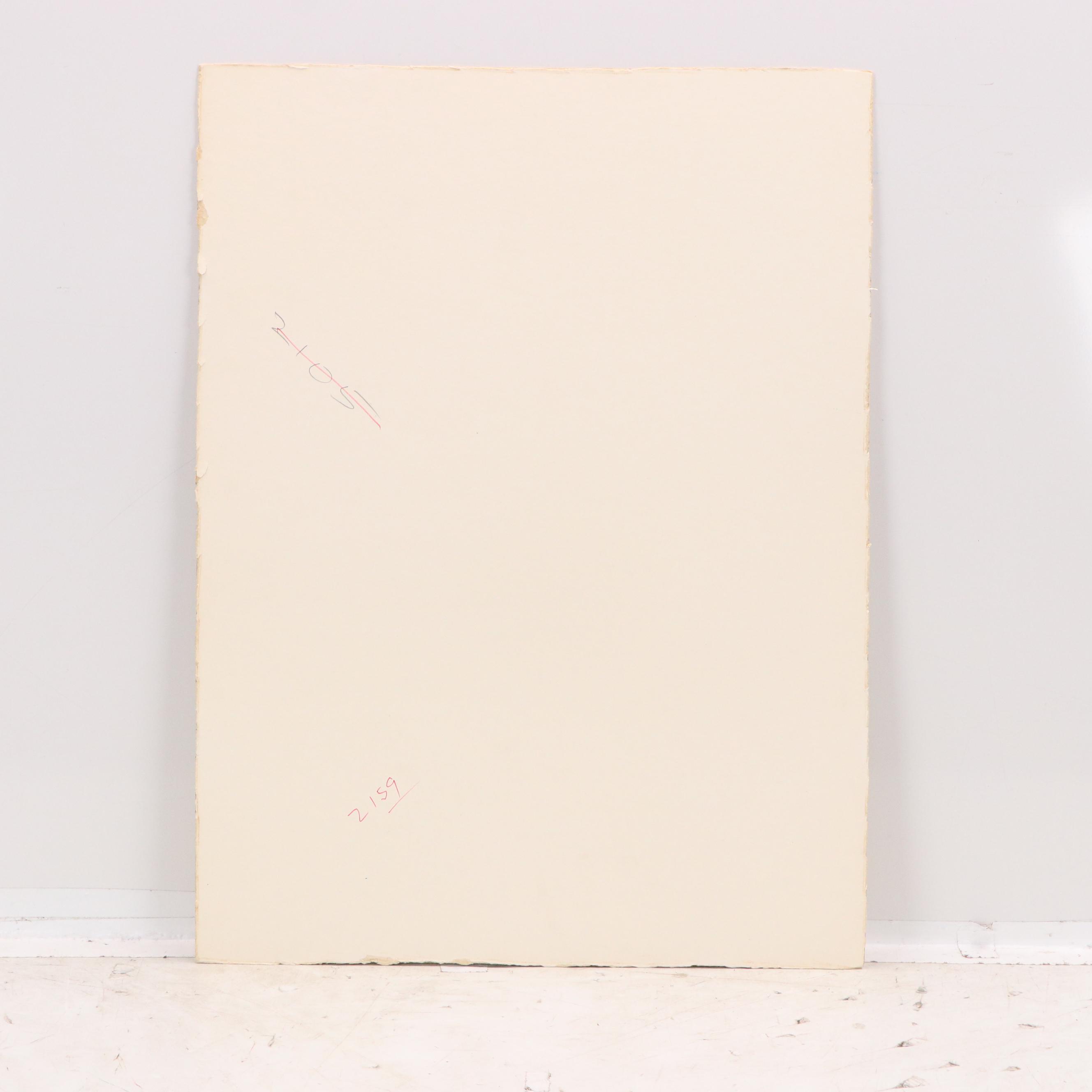 Relief Print on Paper "Chaplin"