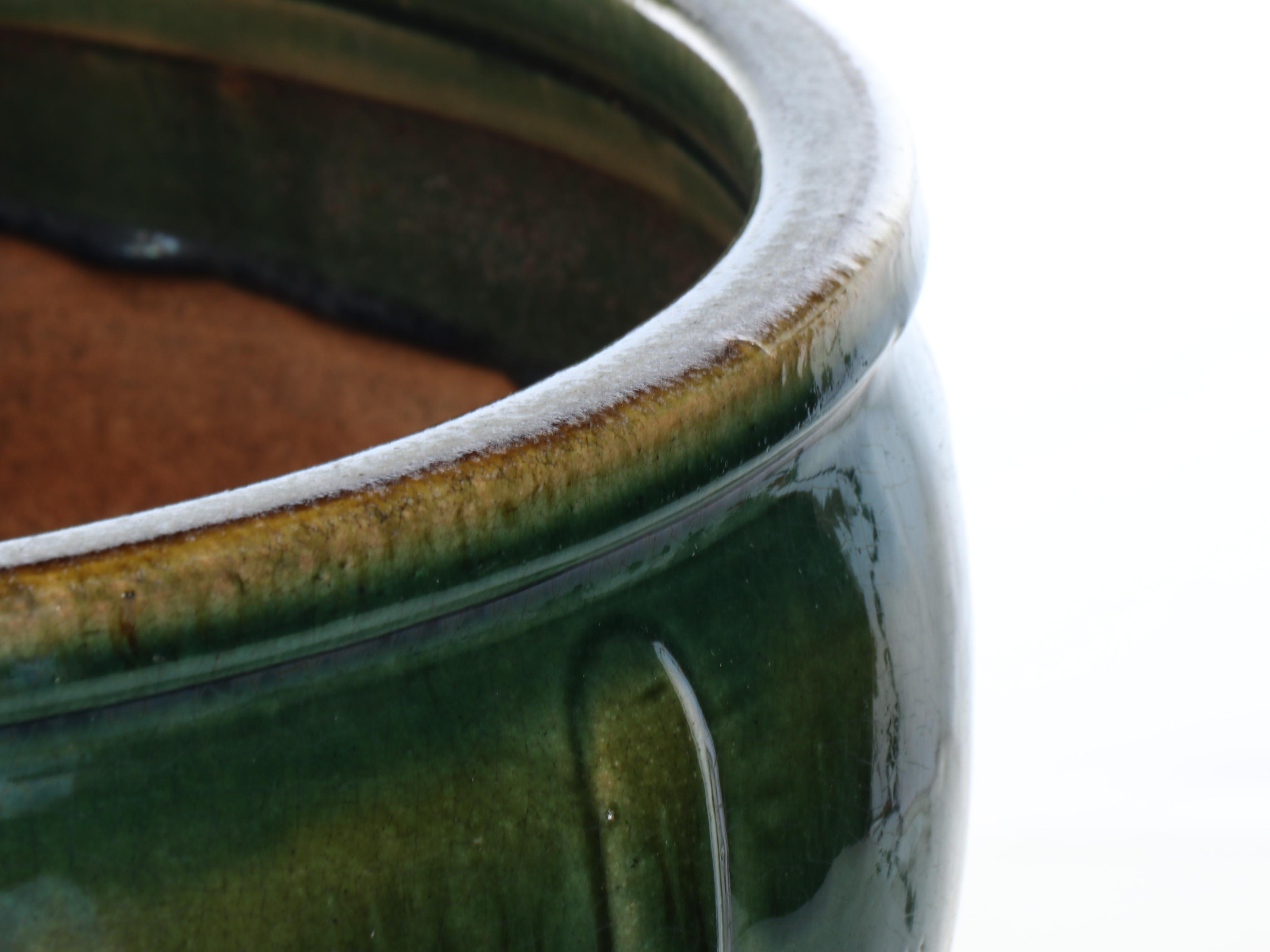 Green Glazed Stoneware Planters